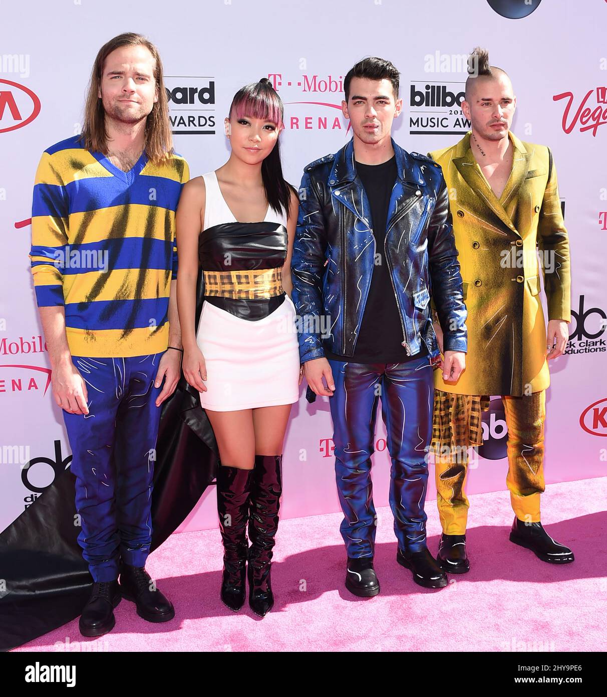 DNCE and Joe Jonas attending the 2016 Billboard Music Awards in Las Vegas Stock Photo