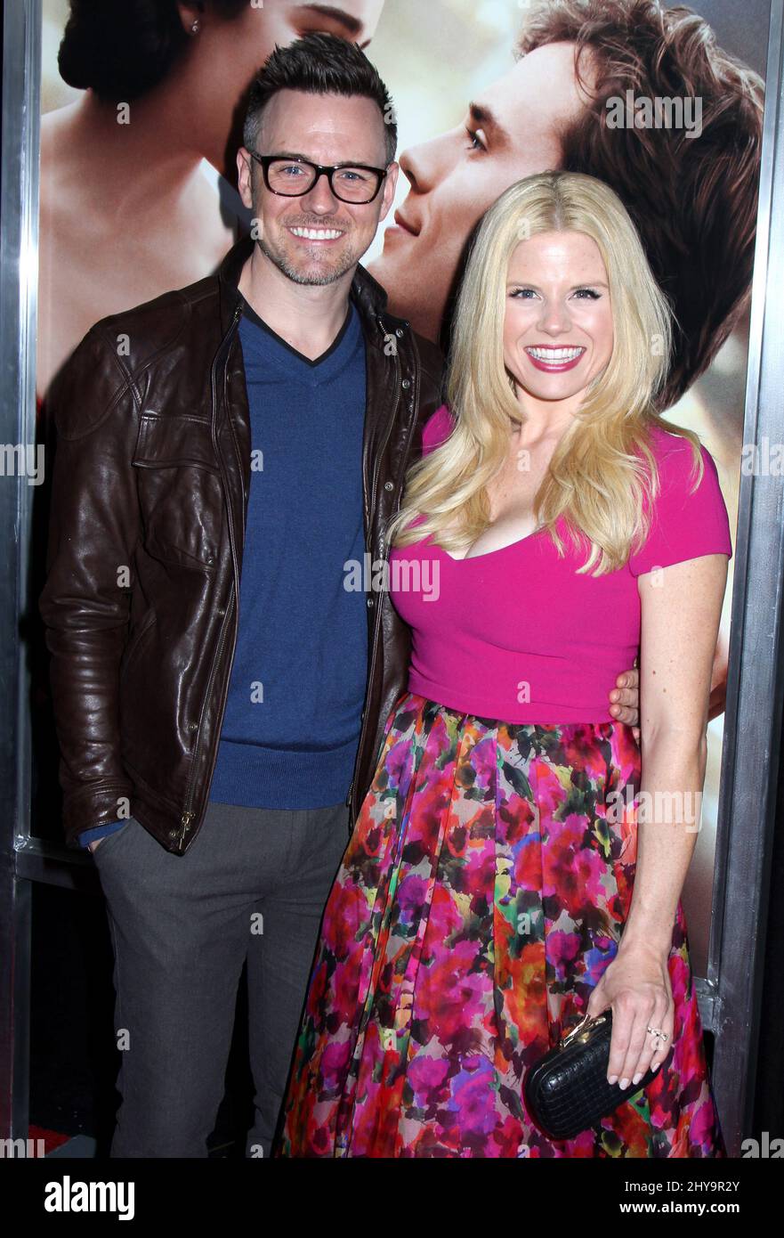 Megan Hilty and Brian Gallagher attending the 'Me Before You' Premiere in New York Stock Photo