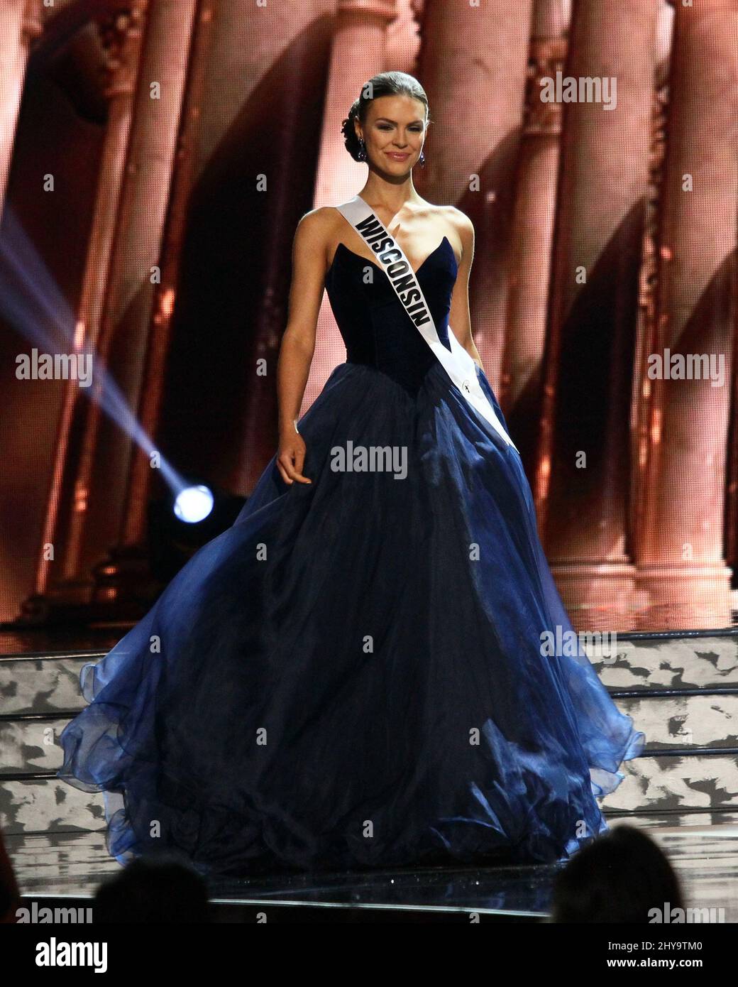 Miss Wisconsin USA, Kate Redeker on stage during the 2016 MISS USA Pageant Preliminary Competition, T-Mobile Arena, Las Vegas, NV, on June 1, 2016. Stock Photo