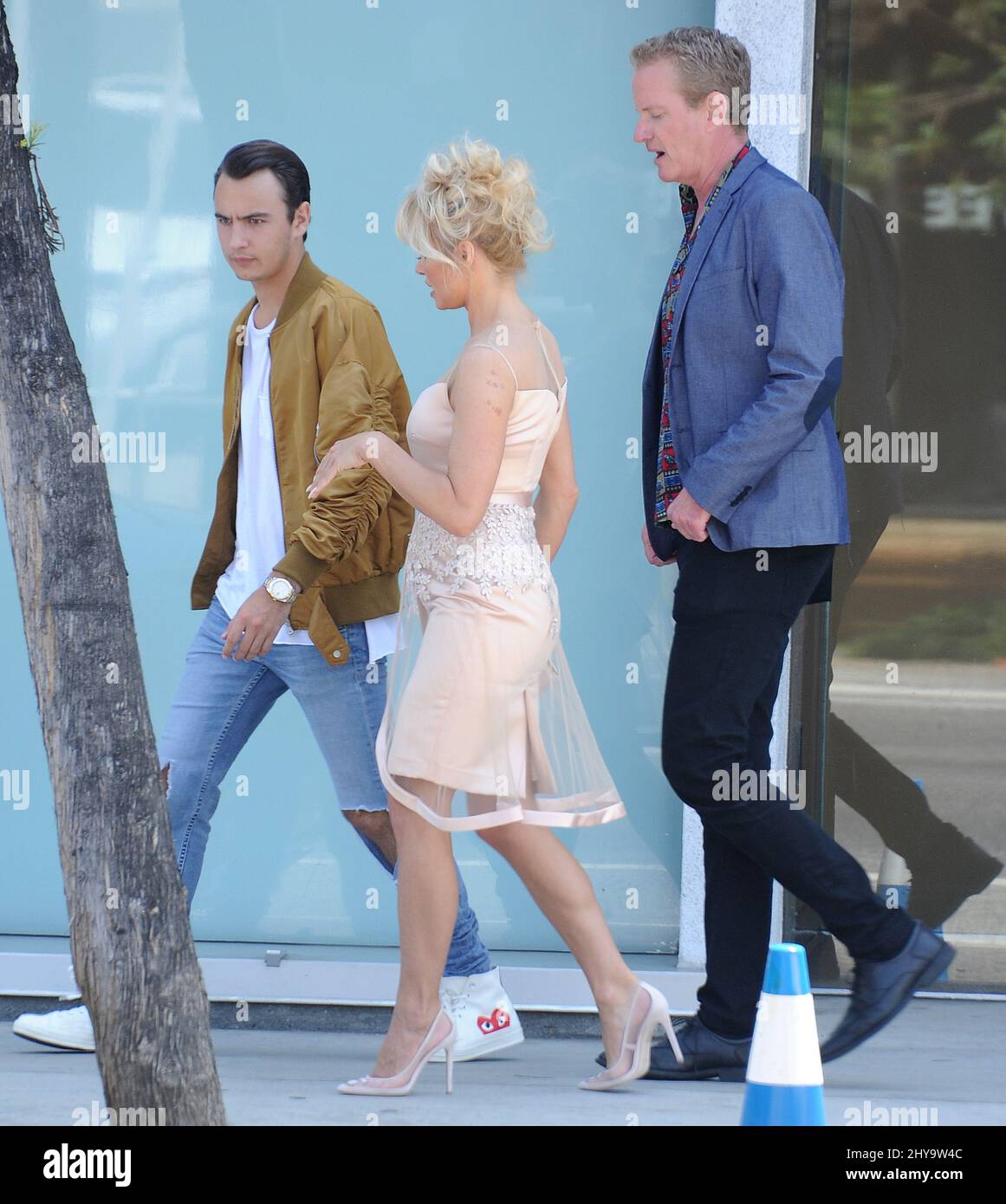 Pamela Anderson, Brandon Lee attends Peta's "Animal Kingdom" Launch
