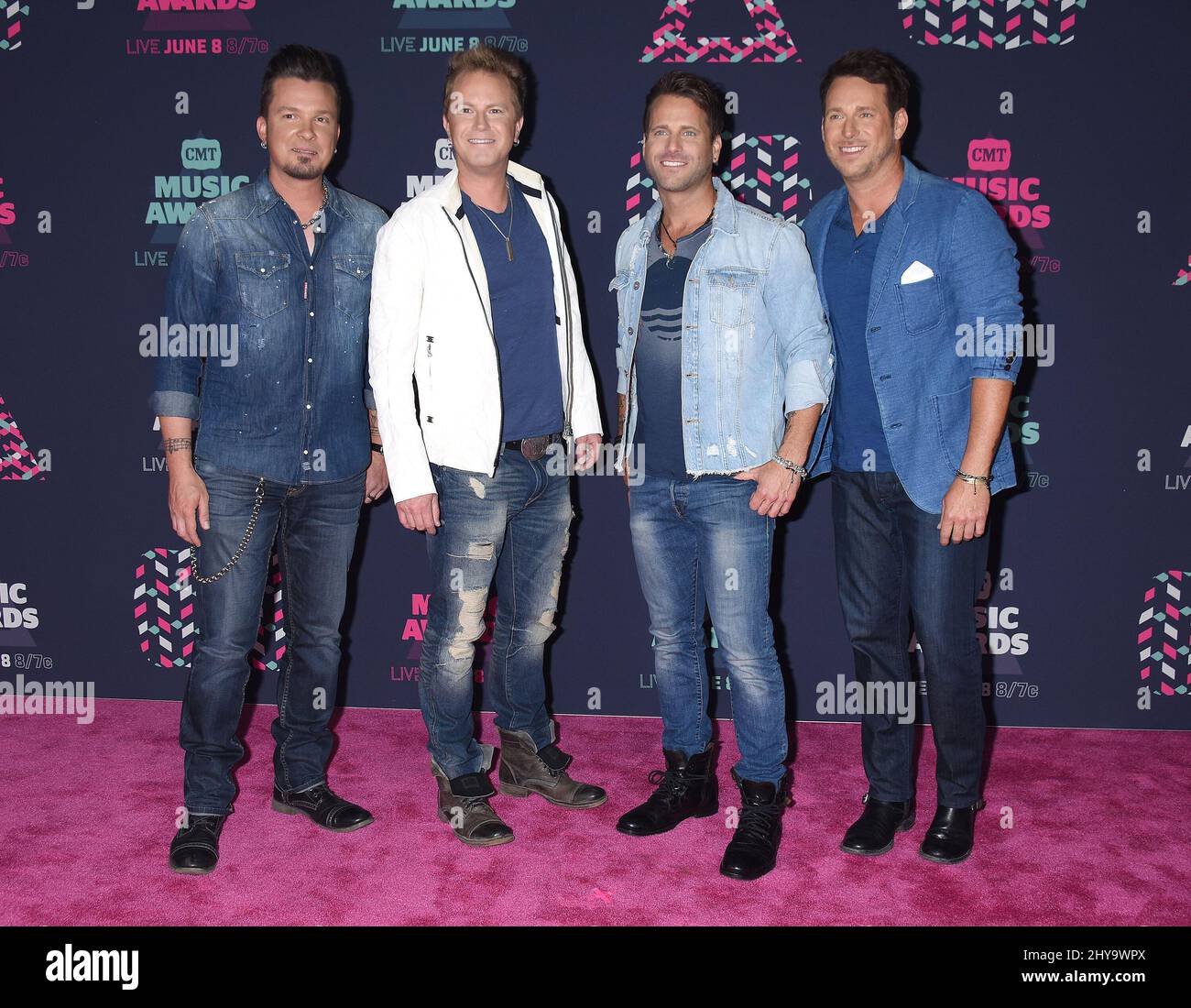 Parmalee attending the 2016 CMT Music Awards held at the Bridgestone Arena, Nashville, Tennessee. Stock Photo