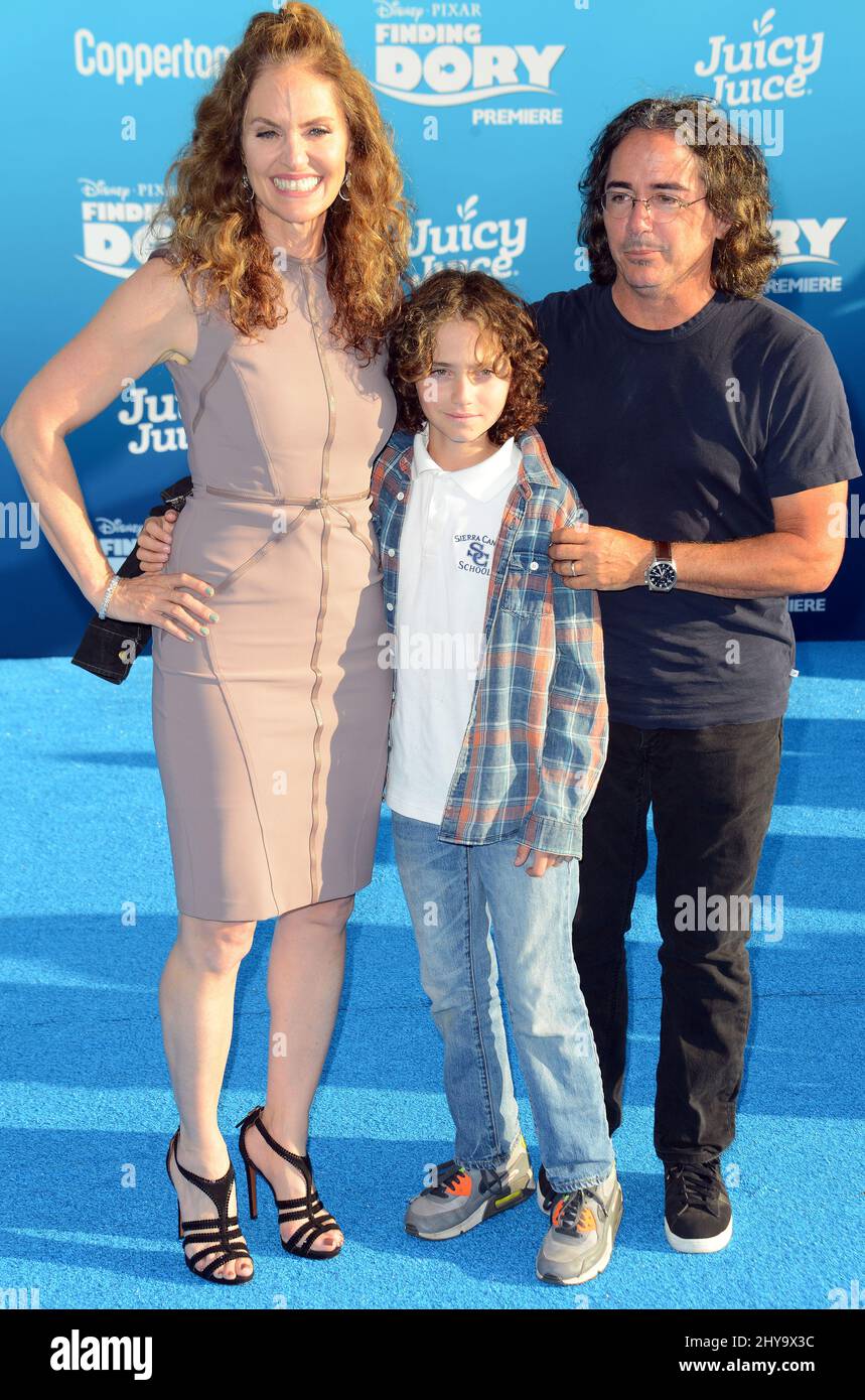 Amy Brenneman attending the Finding Dory World Premiere held at the El Capitan Theatre Stock Photo