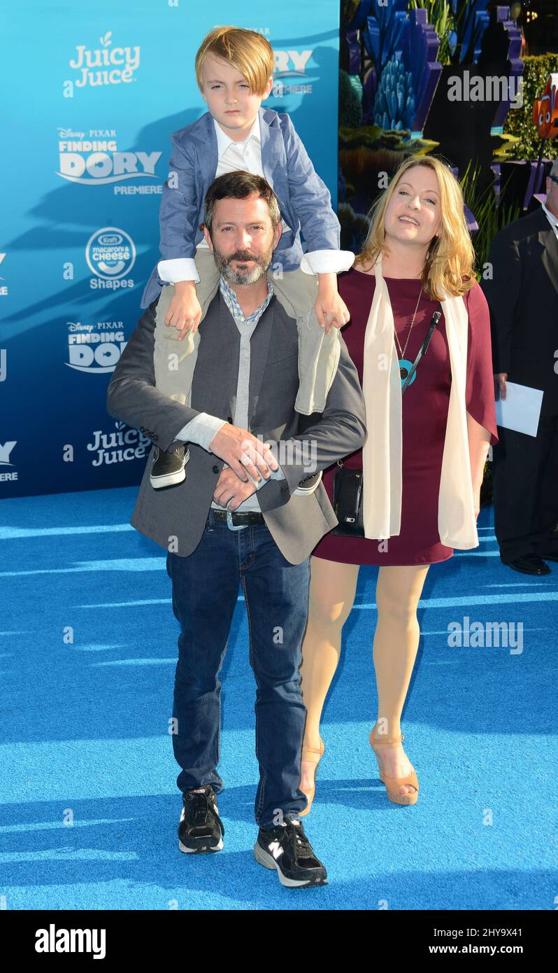 Thomas Lennon, Jenny Robertson attending the Finding Dory World Premiere held at the El Capitan Theatre Stock Photo