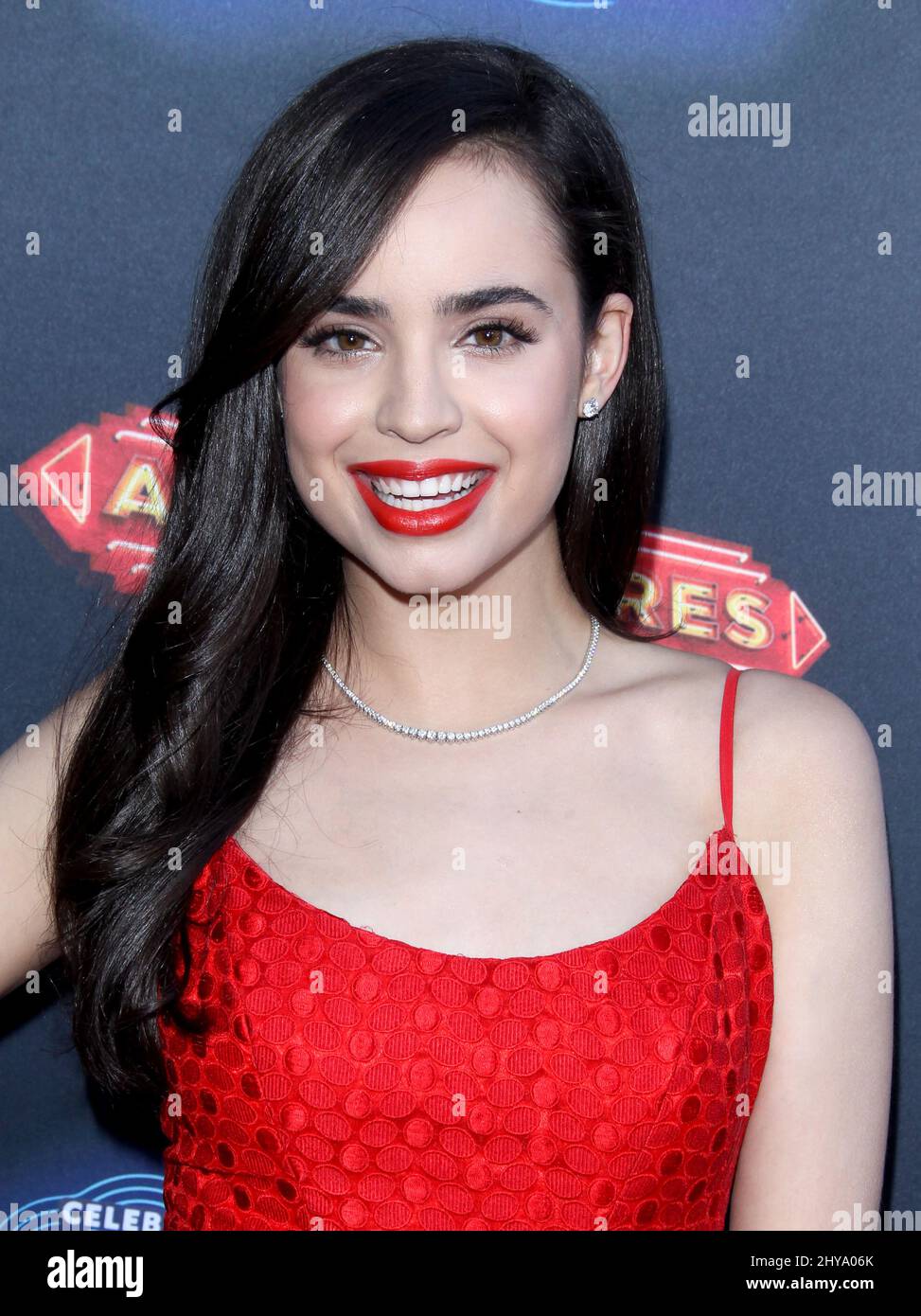 Sofia Carson attending the Premiere of 100th Disney Channel Original ...