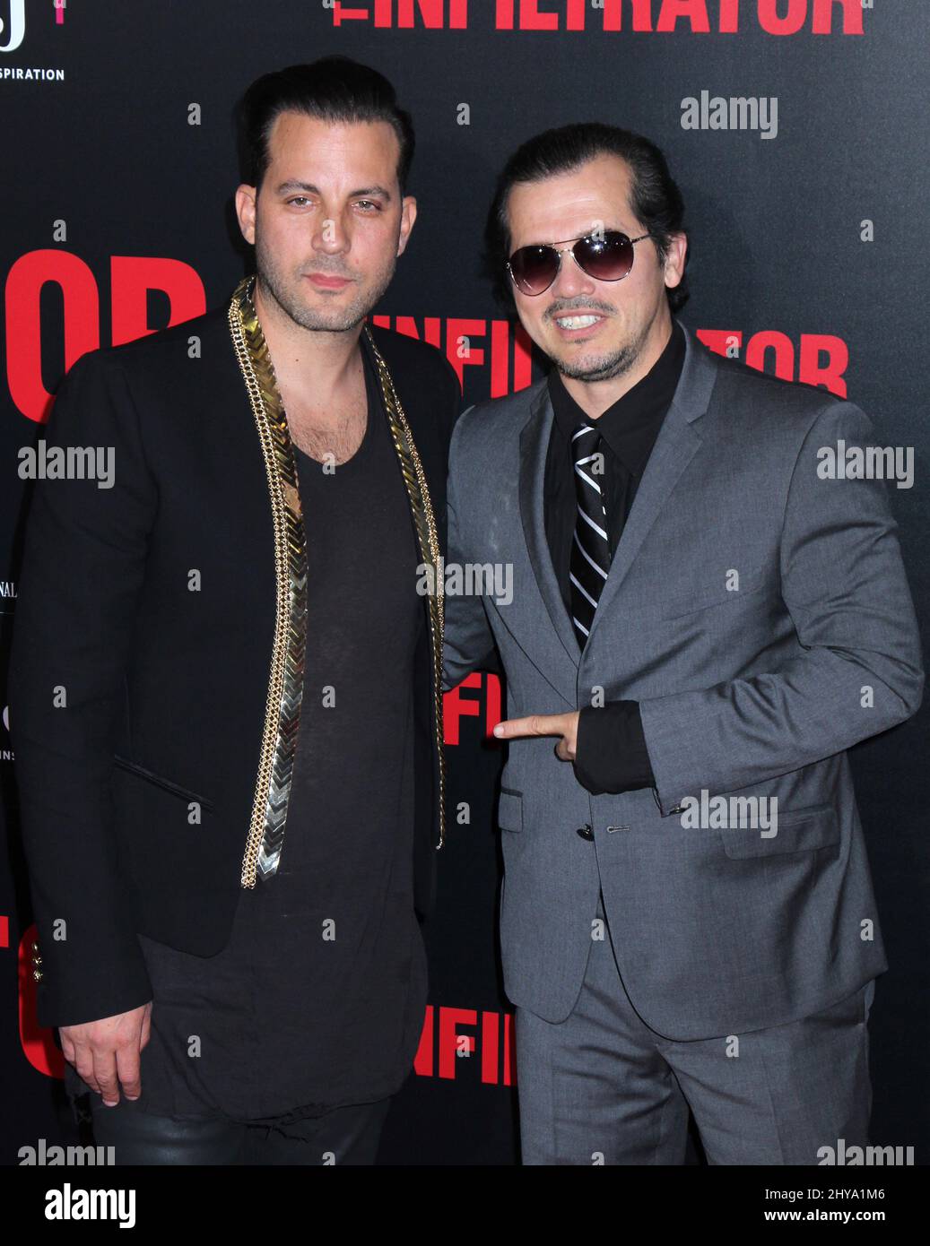 Brad Furman and John Leguizamo attending the premiere of The Infiltrator in New York. Stock Photo