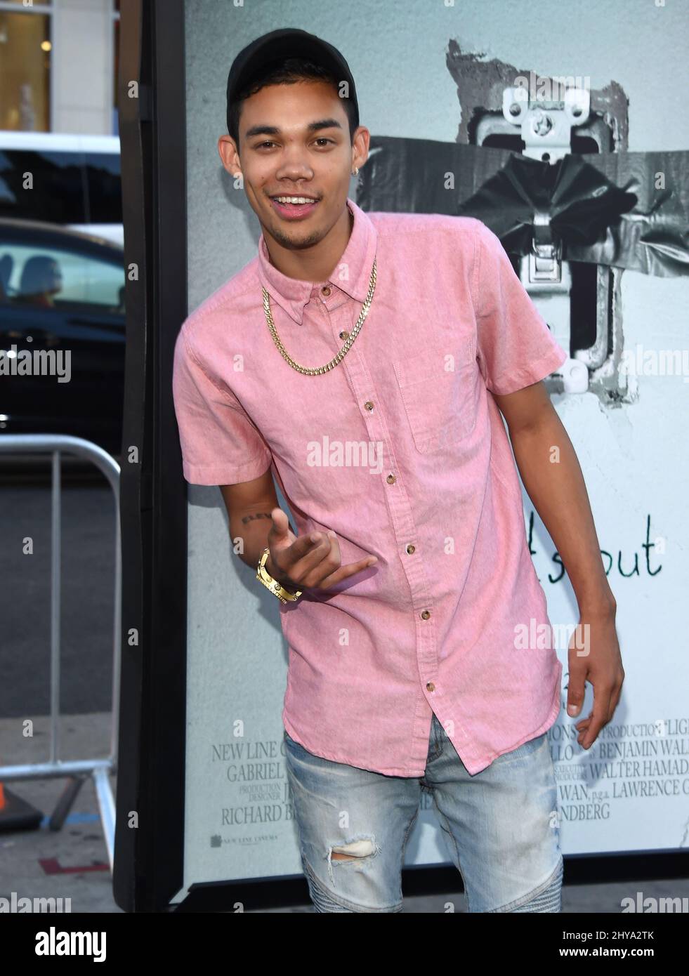 Roshon Fegan attending the Los Angeles premiere of ‘Lights Out’ Stock