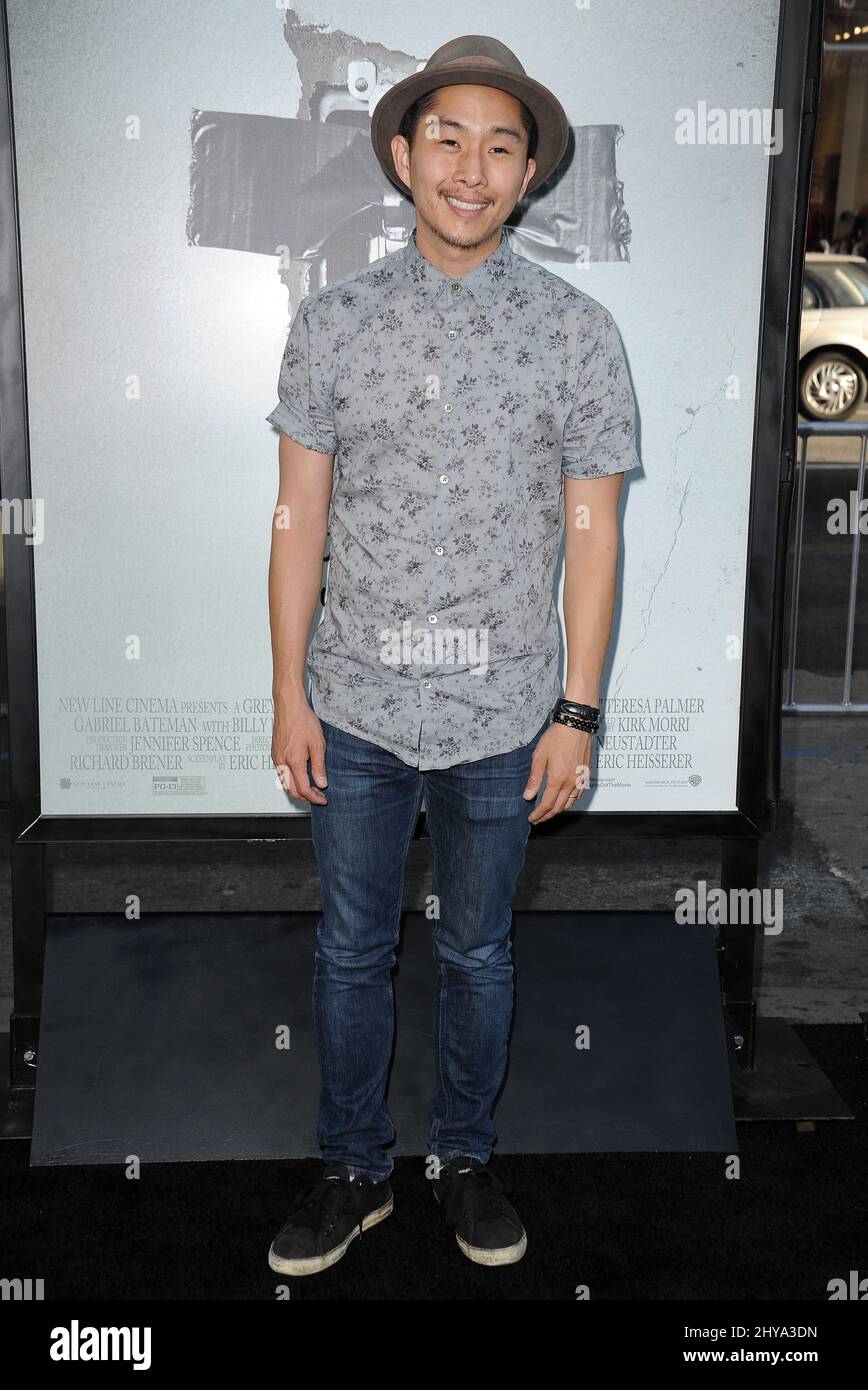 Justin Chon attending the Los Angeles premiere of 'Lights Out' Stock Photo