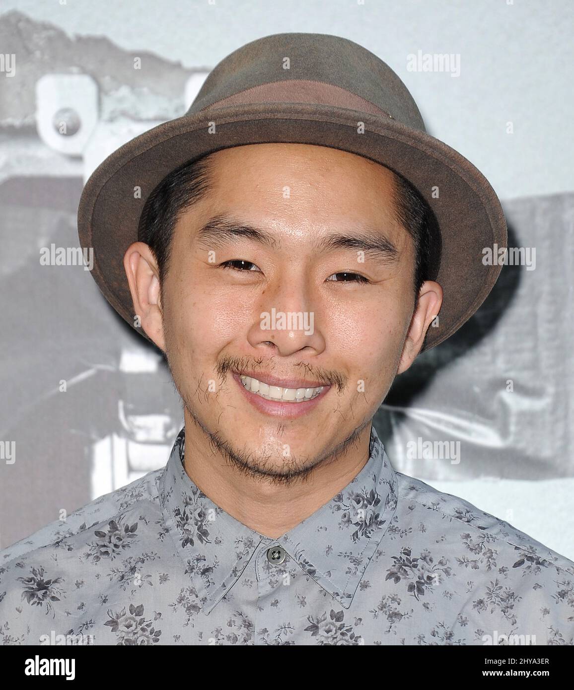 Justin Chon attending the Los Angeles premiere of 'Lights Out' Stock Photo