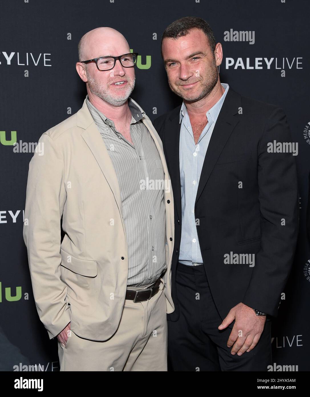 David Hollander & Liev Schreiber attending PaleyLive LA: An Evening with Ray Donovan, held at the Paley Center for Media, inBeverly Hills, California. Stock Photo