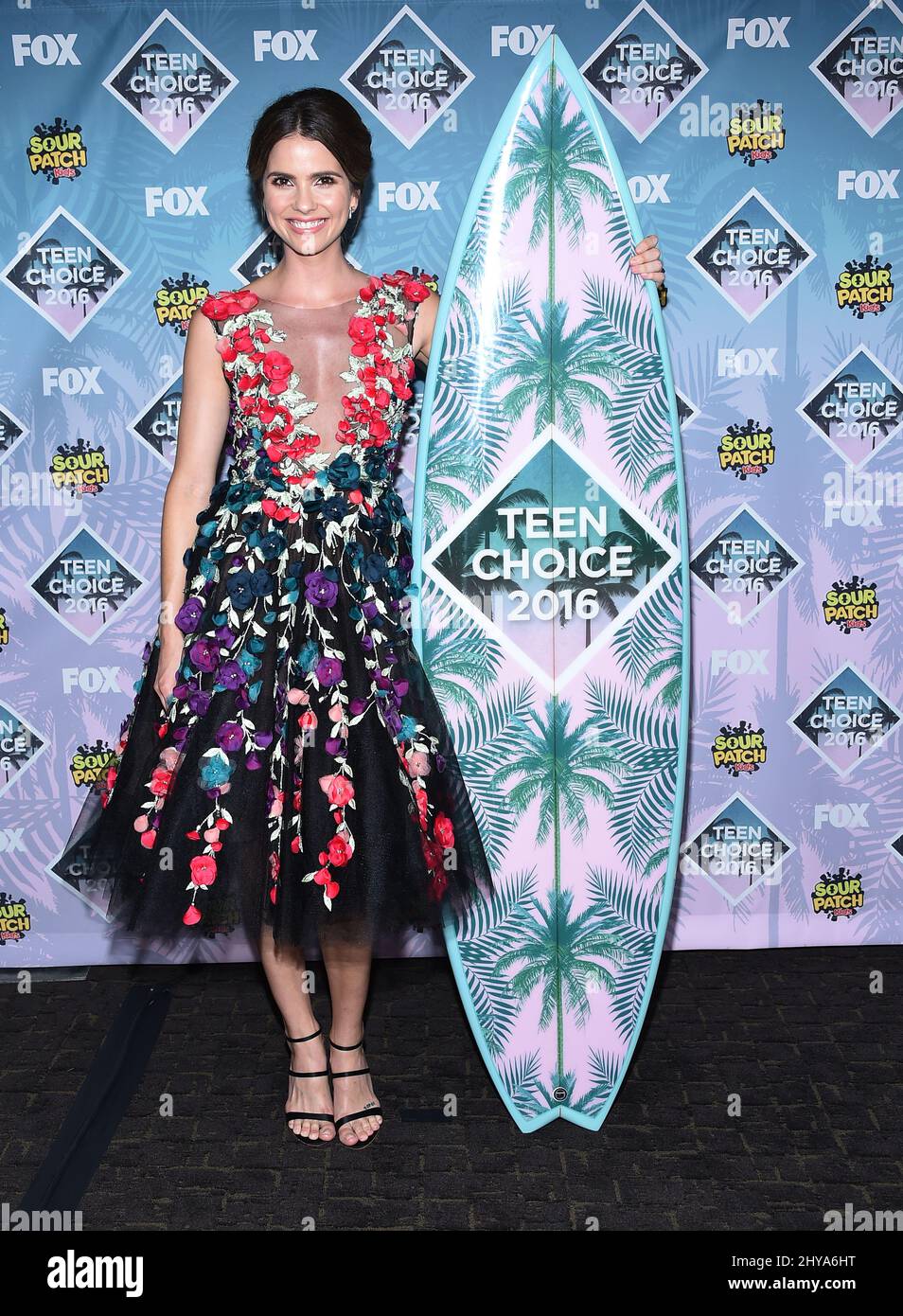 Shelley Hennig in the press room at the Teen Choice Awards 2016 held at the Forum Stock Photo