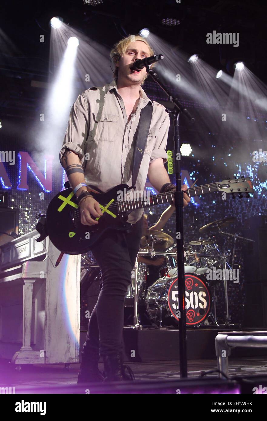 Michael Clifford, 5 Seconds of Summer performing at the Pandora Summer  Crush held at aLA Live in Los Angeles, USA Stock Photo - Alamy