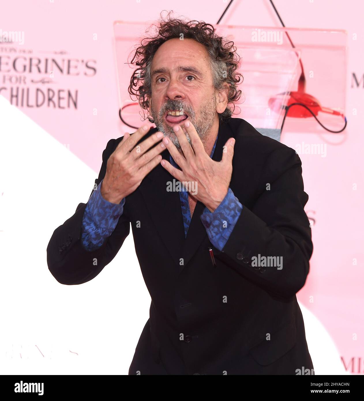 Tim Burton at Tim Burtons hand and footprint ceremony held at the