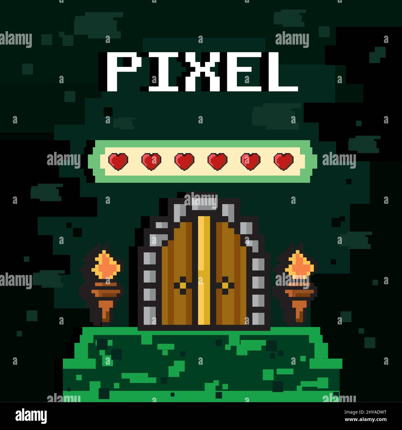 pixelated art card Stock Vector Image & Art - Alamy