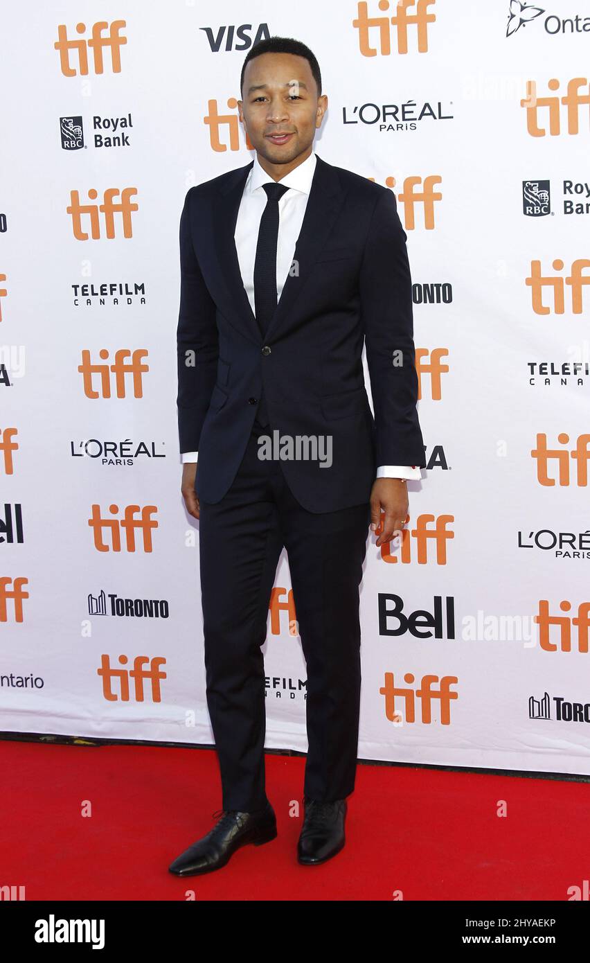 John Legend attending the 'La La Land' Premiere at the 2016 Toronto International Film Festival held at the Princess of Wales Theatre, Canada. Stock Photo