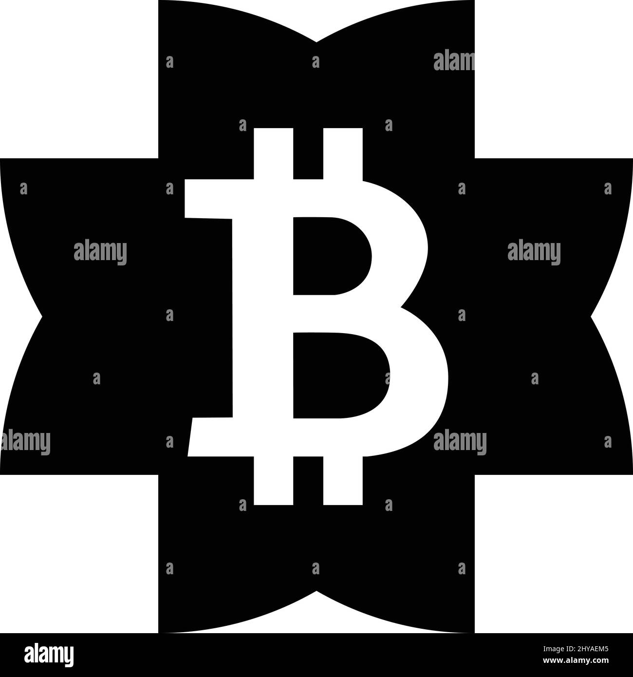 Bitcoin logo design Stock Vector