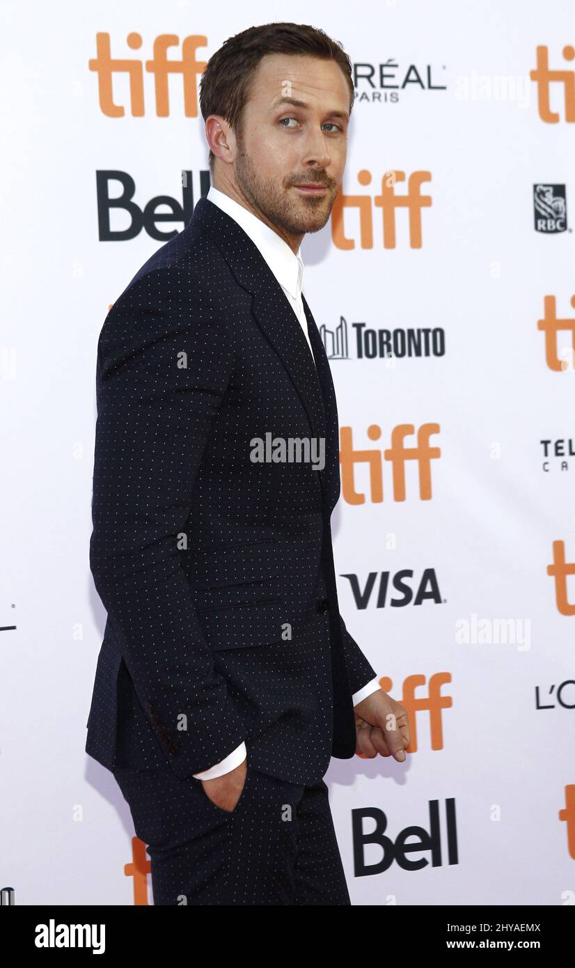 Ryan Gosling attending the 'La La Land' Premiere at the 2016 Toronto International Film Festival held at the Princess of Wales Theatre, Canada. Stock Photo