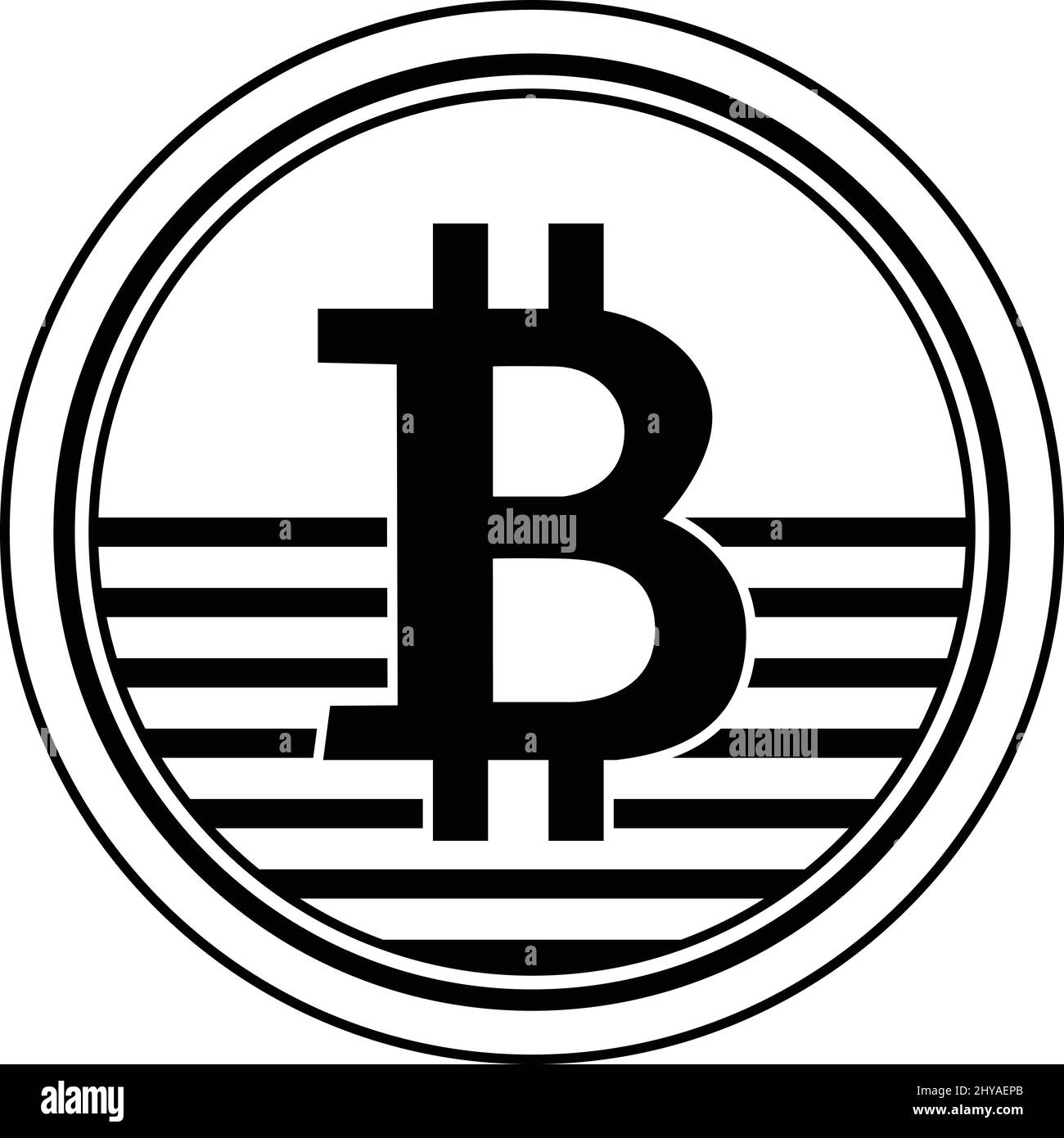 Bitcoin logo design Stock Vector