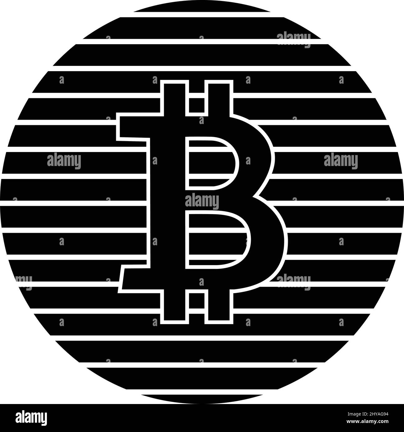 Bitcoin logo design Stock Vector