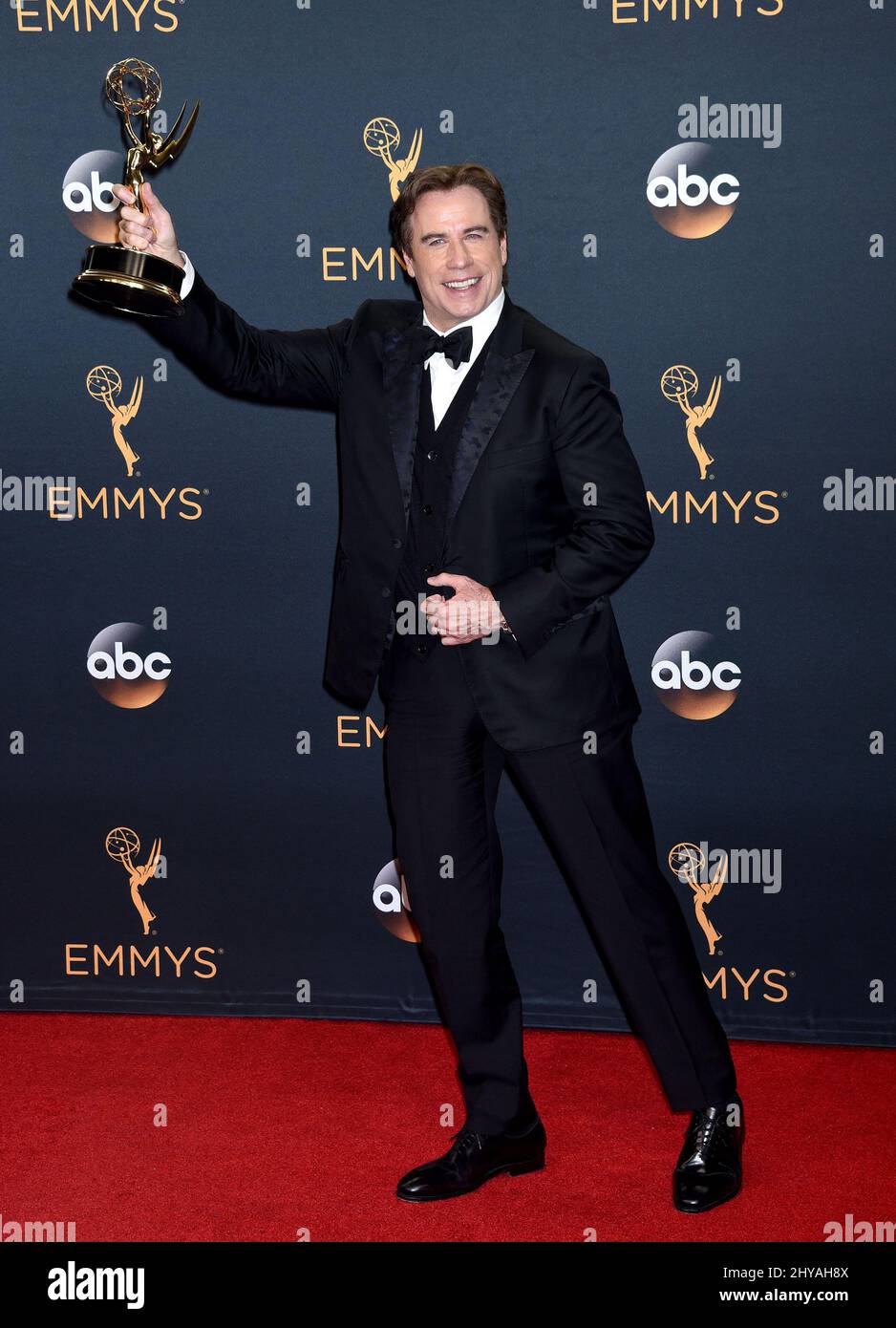 John Travolta in the press room at the 68th Primetime Emmy Awards on Sunday, September. 18, 2016, at the Microsoft Theater in Los Angeles. Stock Photo