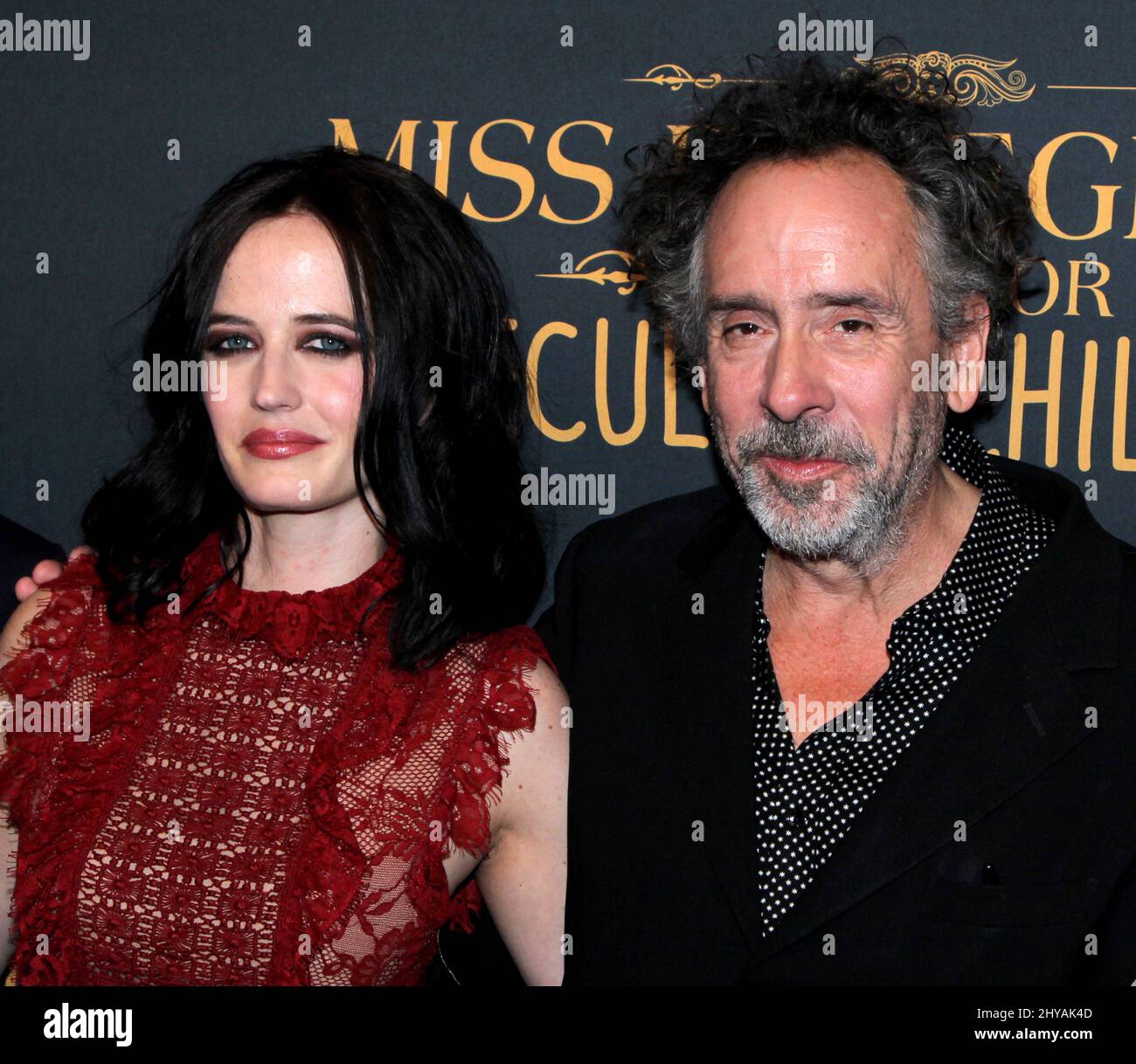 Eva Green & Tim Burton attending the premiere of Miss Peregrine's Home ...