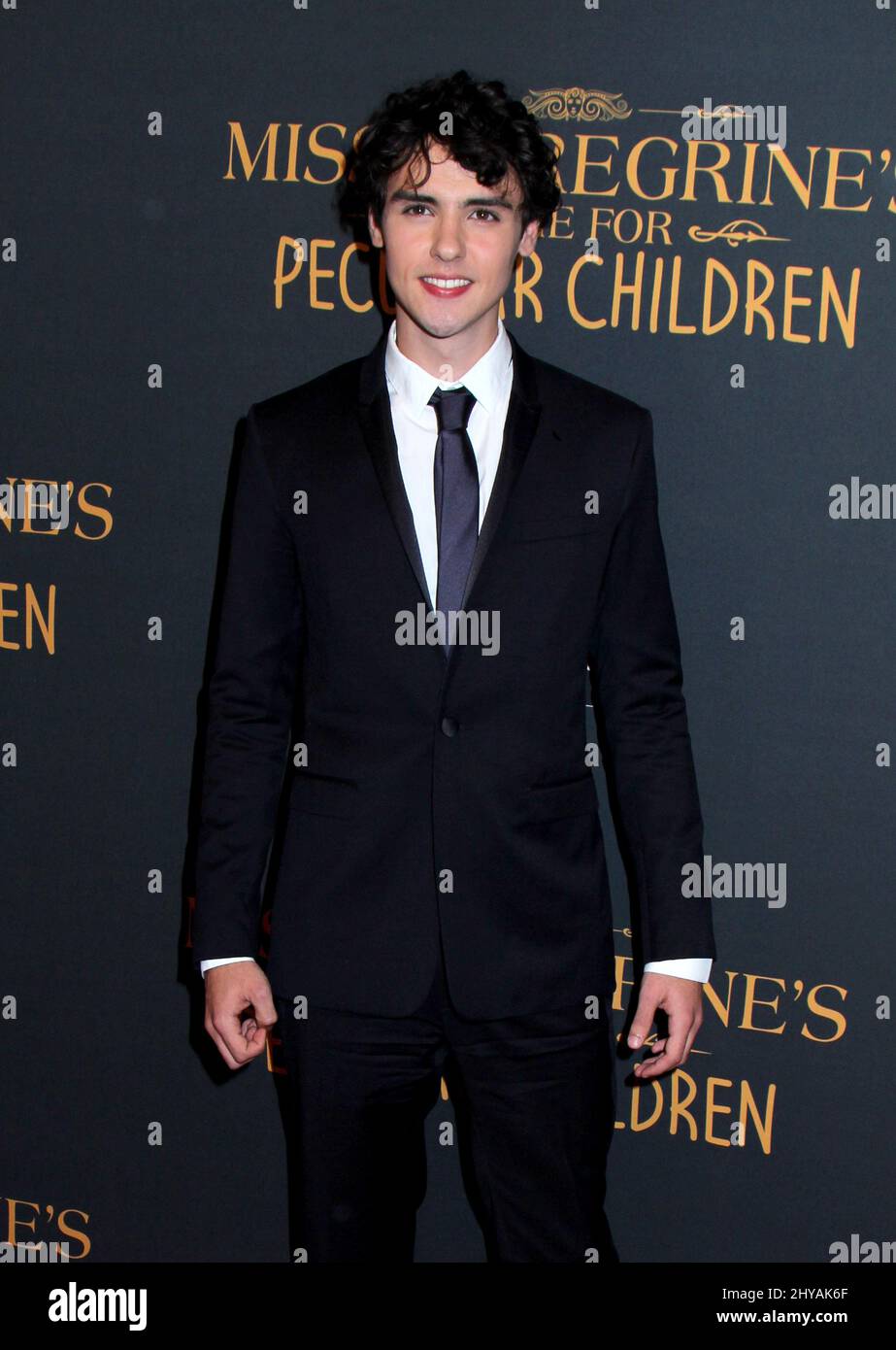 Finlay MacMillan attending the premiere of Miss Peregrine's Home For Peculiar Children, in New York. Stock Photo