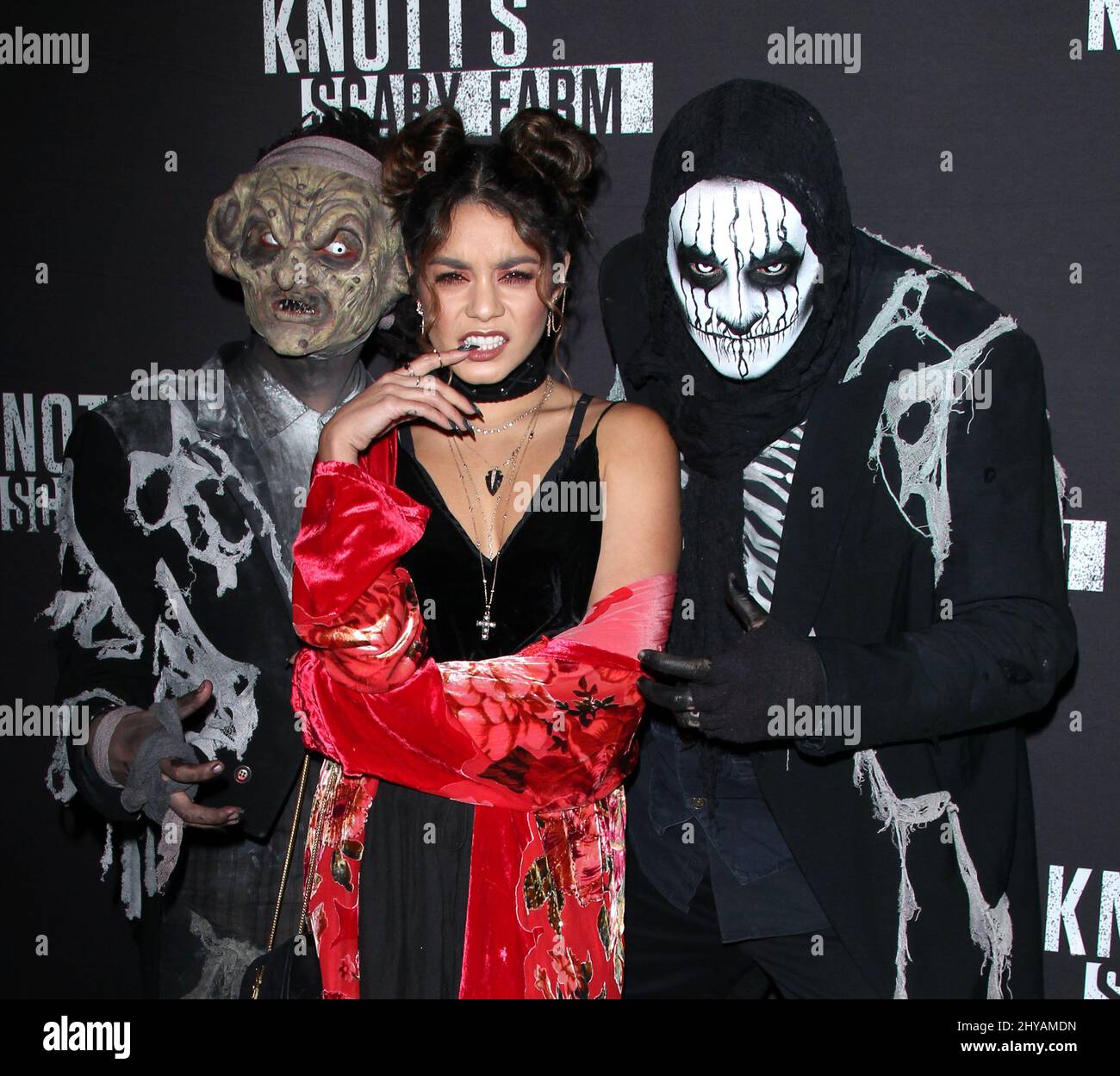Vanessa Hudgens arriving for Knott's Scary Farm's 2016 Black Carpet