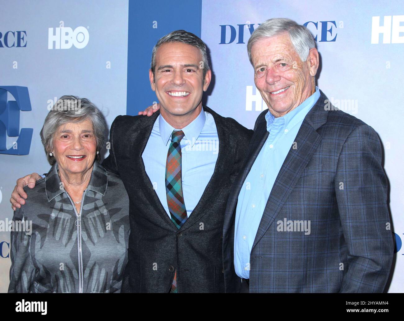 Andy Cohen, mother Evelyn Cohen & father Lou Cohen arriving for the