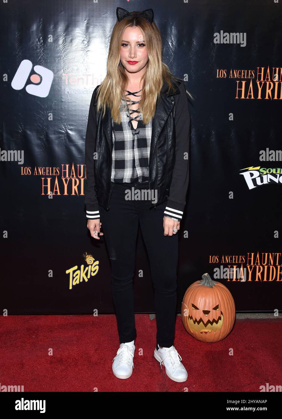 Ashley Tisdale attending the 8th Annual Haunted Hayride held at the