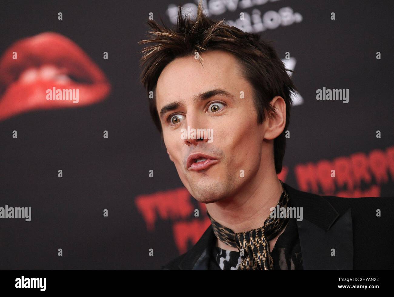 Reeve Carney attending the Rocky Horror Picture Show: Let's Do The Time Warp Again Premiere held at The Roxy, in Los Angeles, California. Stock Photo