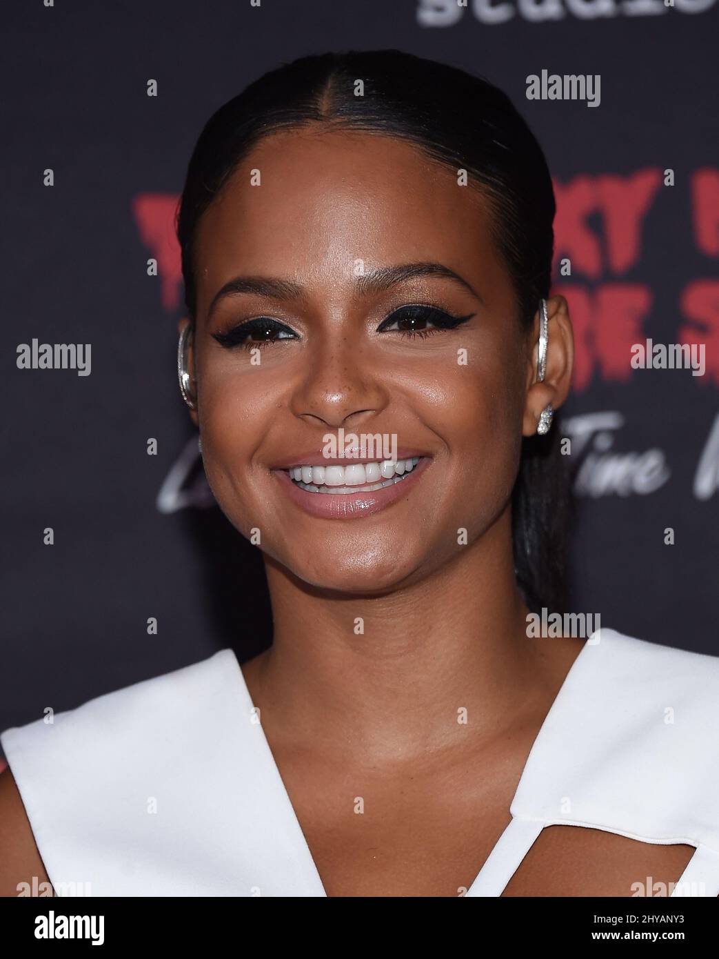 Christina Milian attending the Rocky Horror Picture Show: Let's Do The Time Warp Again Premiere held at The Roxy, in Los Angeles, California. Stock Photo