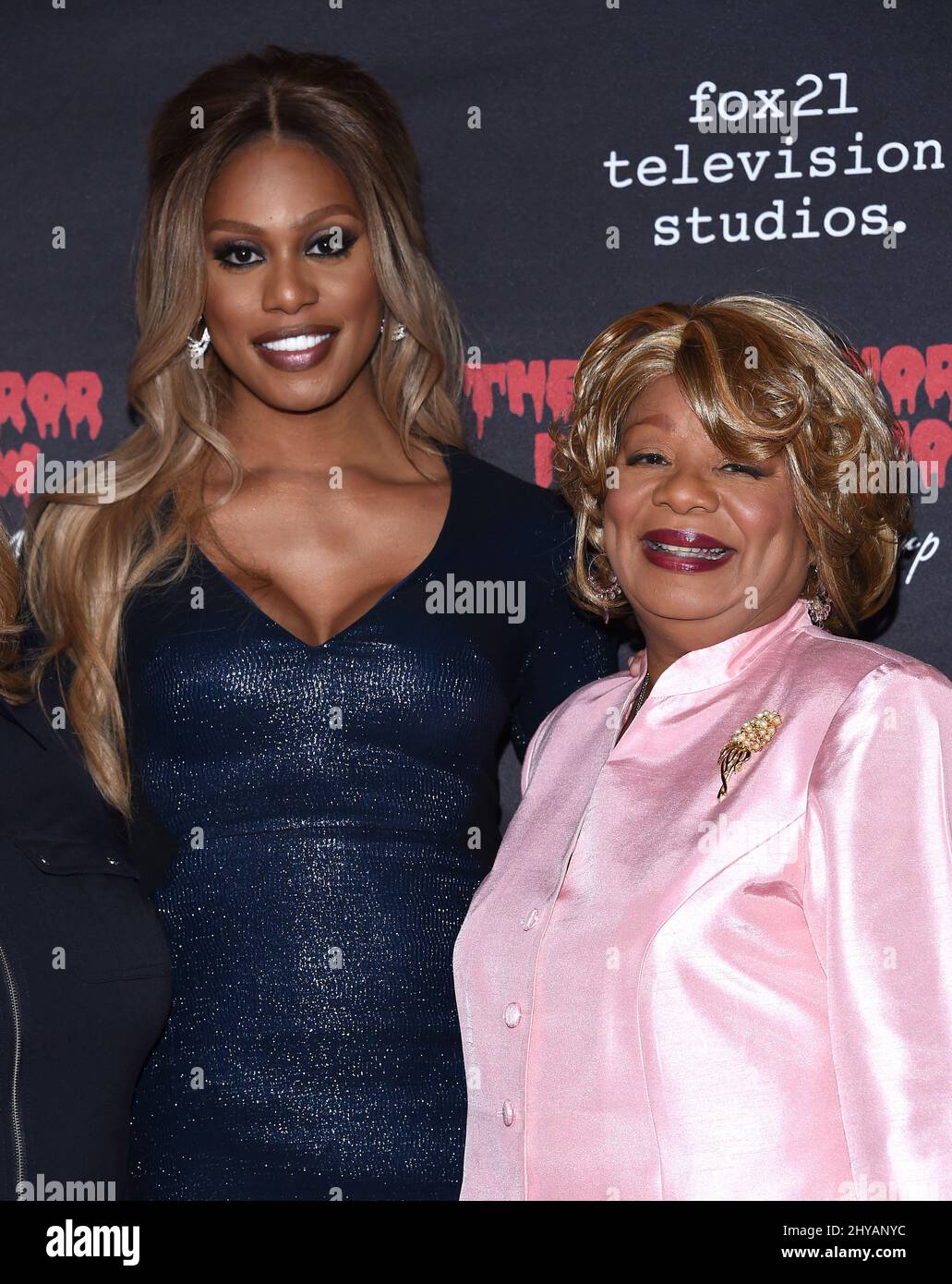 Laverne Cox and Gloria Cox attending the Rocky Horror Picture Show: Let's Do The Time Warp Again Premiere held at The Roxy, in Los Angeles, California. Stock Photo