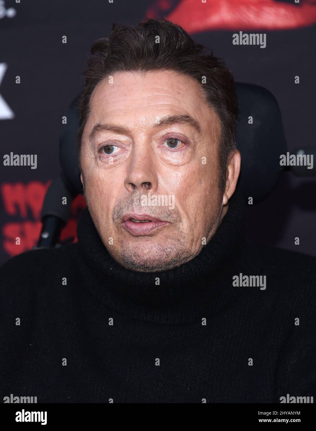 Tim Curry attending the Rocky Horror Picture Show: Let's Do The Time Warp Again Premiere held at The Roxy, in Los Angeles, California. Stock Photo