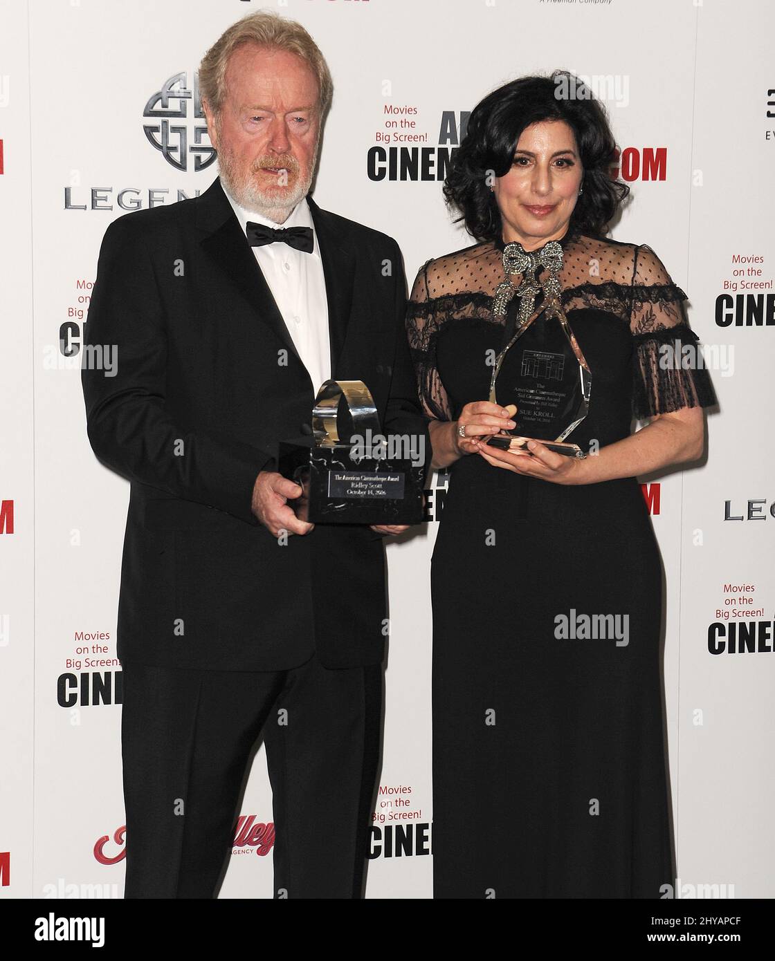 Ridley Scott, Sue Kroll attends The 30th Annual American Cinematheque Award Ceremony - held at The Beverly Hilton Stock Photo