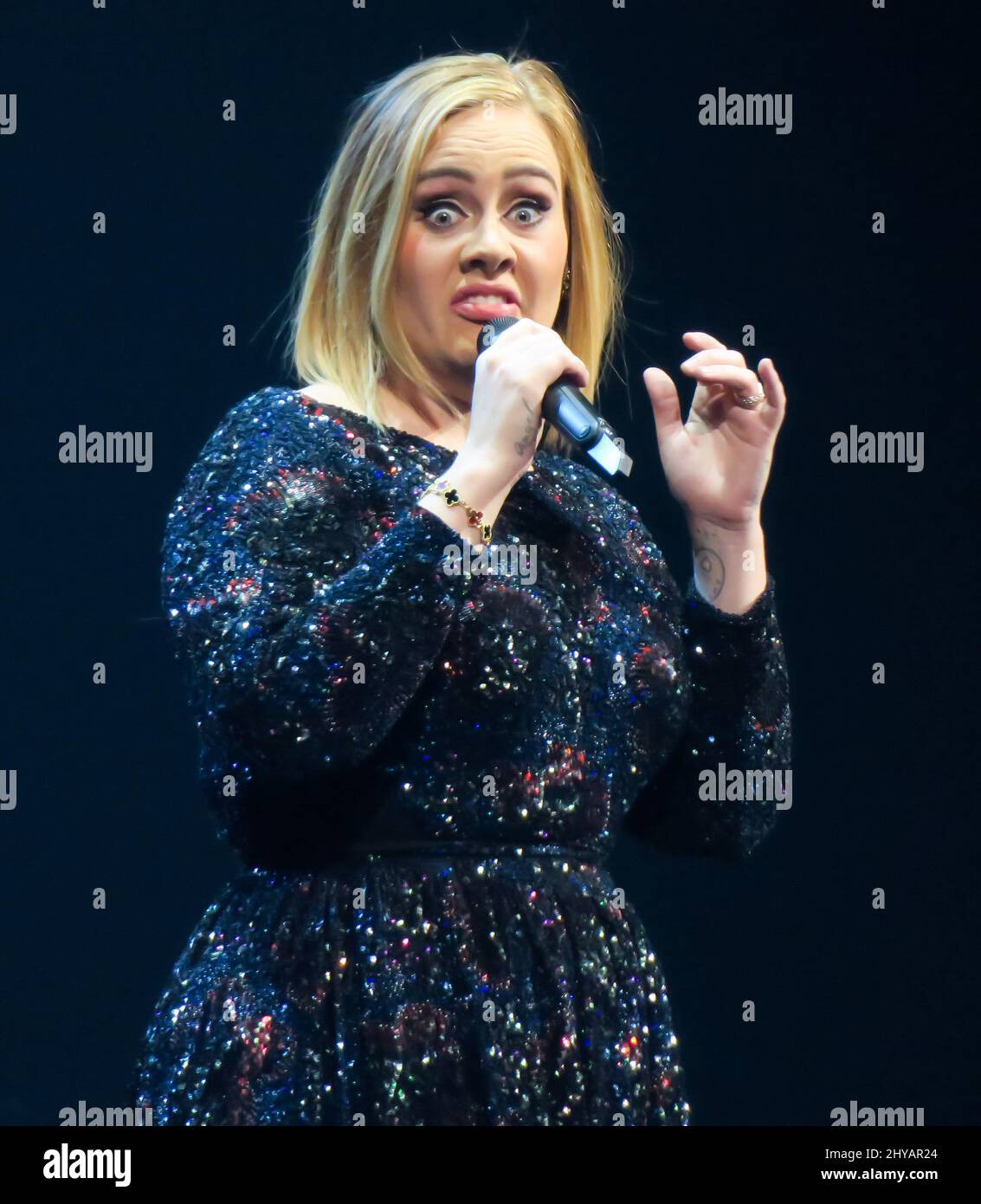 Adele peforms live in concert for her second night at the Bridgestone