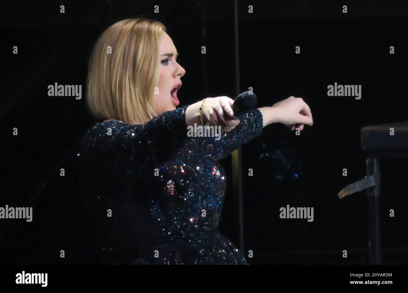Adele peforms live in concert for her second night at the Bridgestone ...