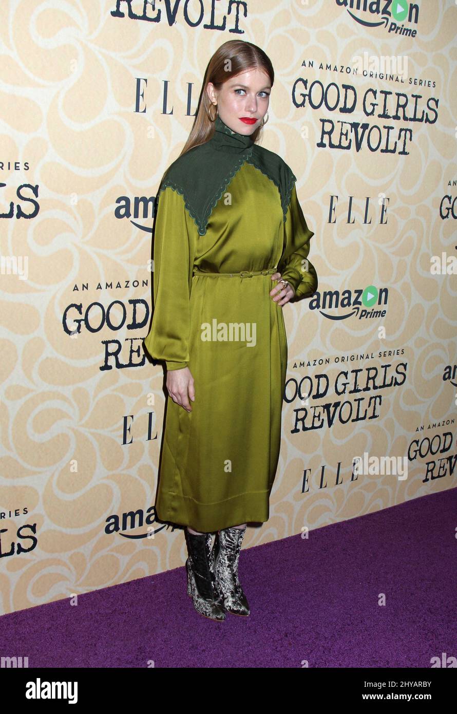 Genevieve Angelson Amazon Red Carpet Premiere Screening of Original Drama Series 'Good Girls Revolt' Held at Hearst Tower on October 18, 2016. Stock Photo
