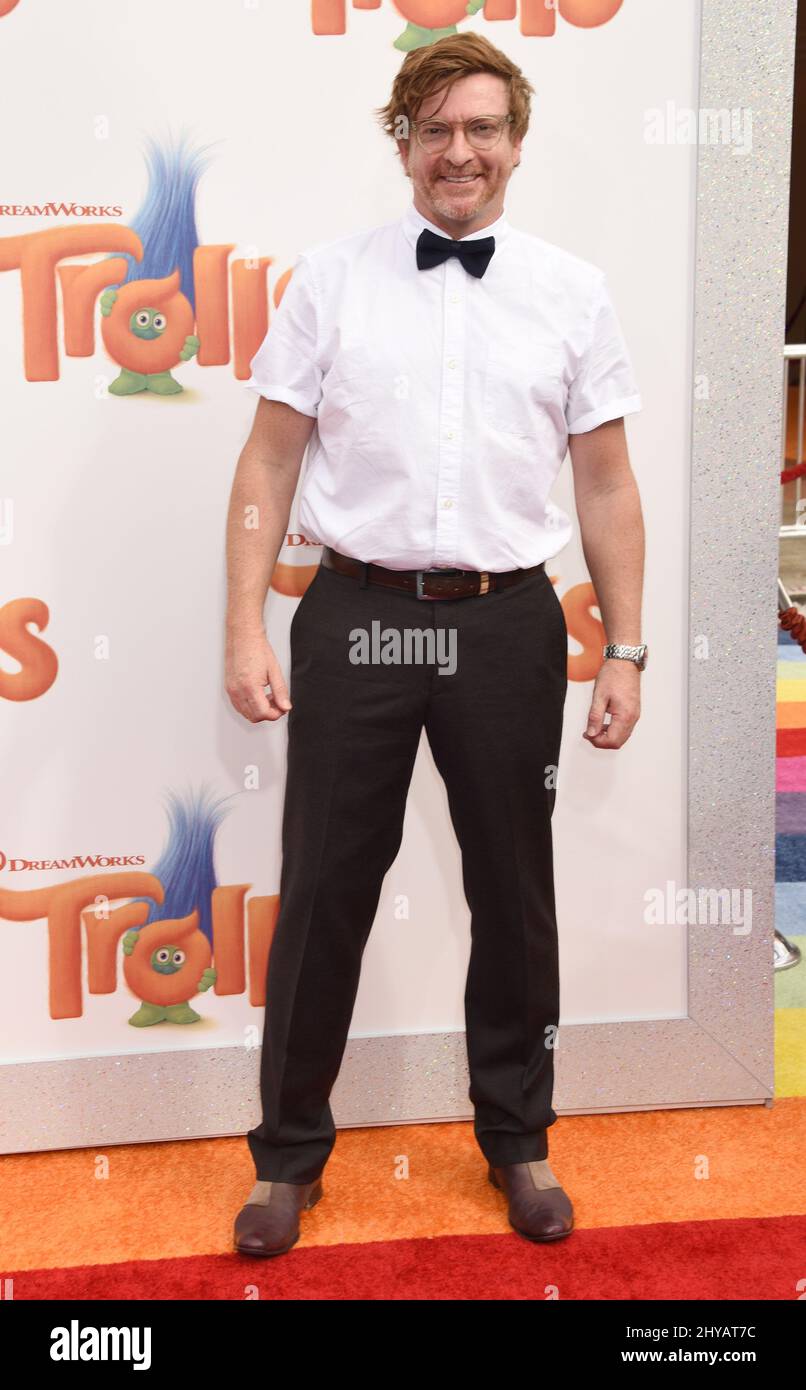 Rhys Darby attending the Los Angeles premiere of Trolls Stock Photo