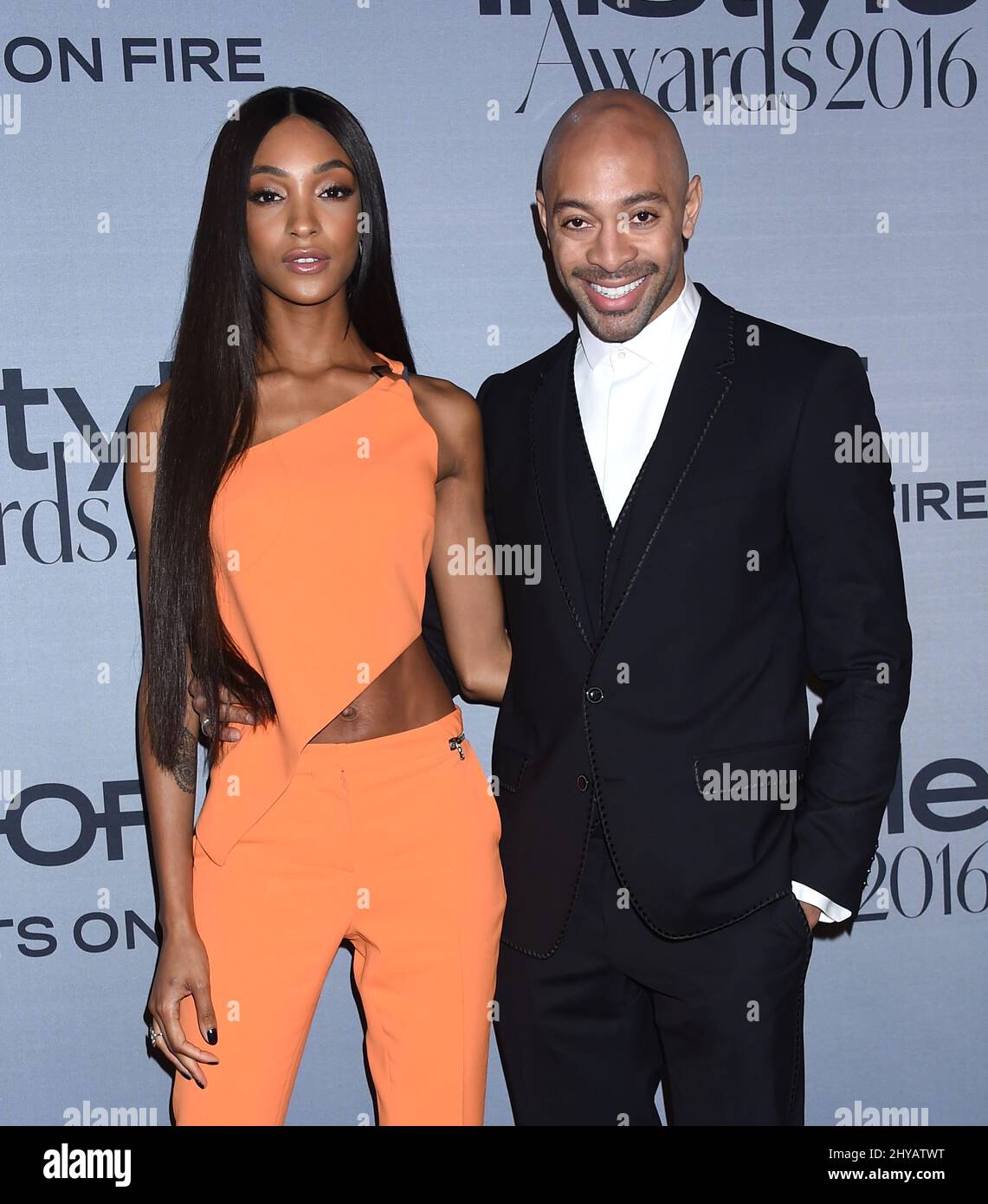 Jourdan Dunn and Sir John attending the 'InStyle Awards 2016' in Los Angeles Stock Photo