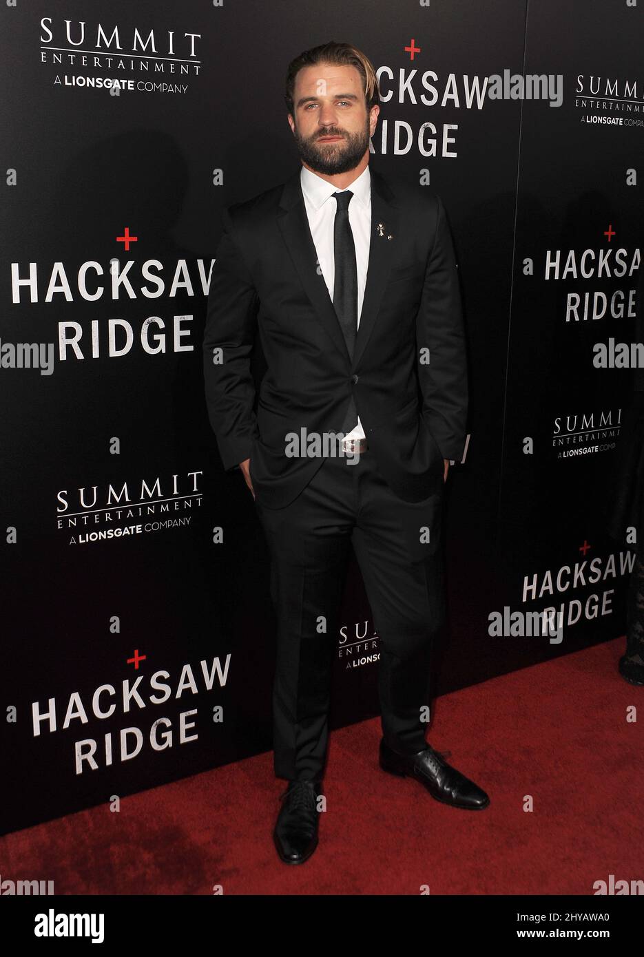 Milo Gibson attending the premiere of 'Hacksaw Ridge' in Los Angeles