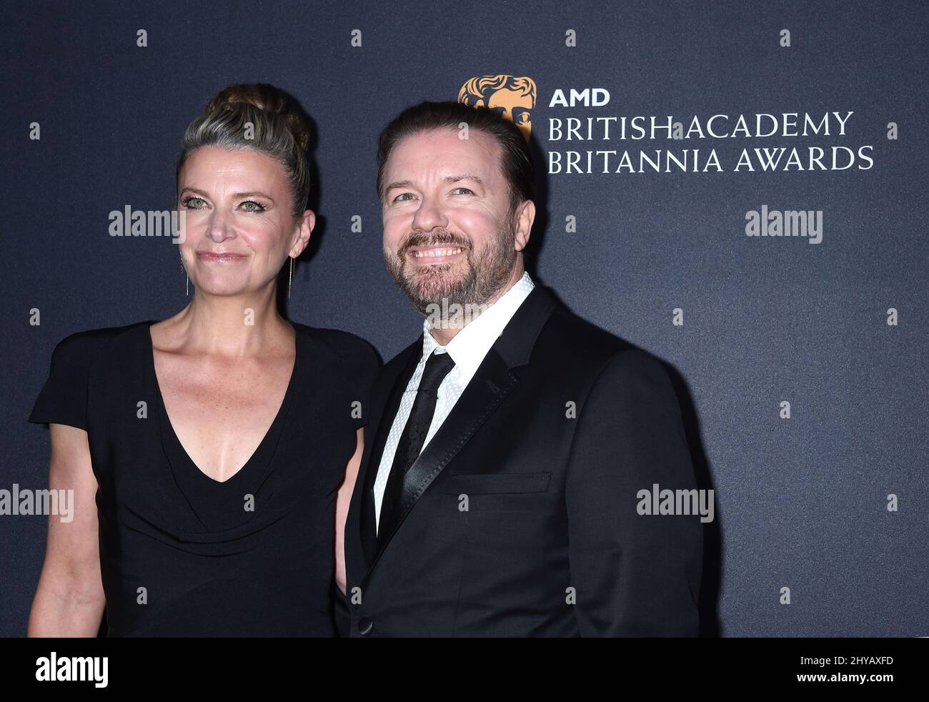 Ricky Gervais and Jane Fallon attending The British Academy Britannia