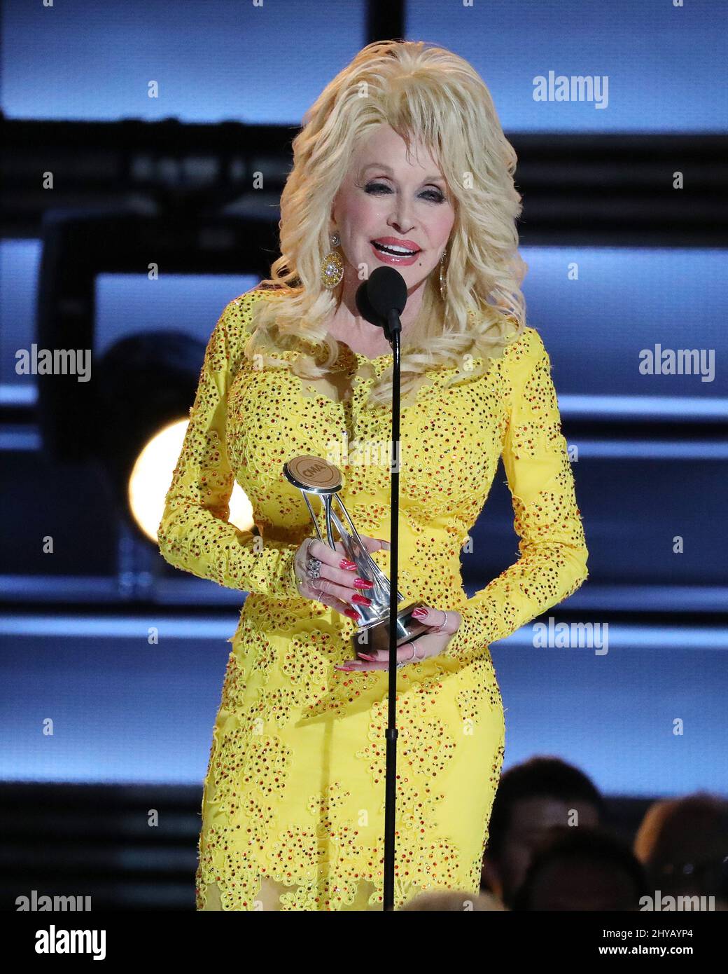 Dolly Parton attends 50th Annual CMA Awards held at the Bridgestone Arena Stock Photo