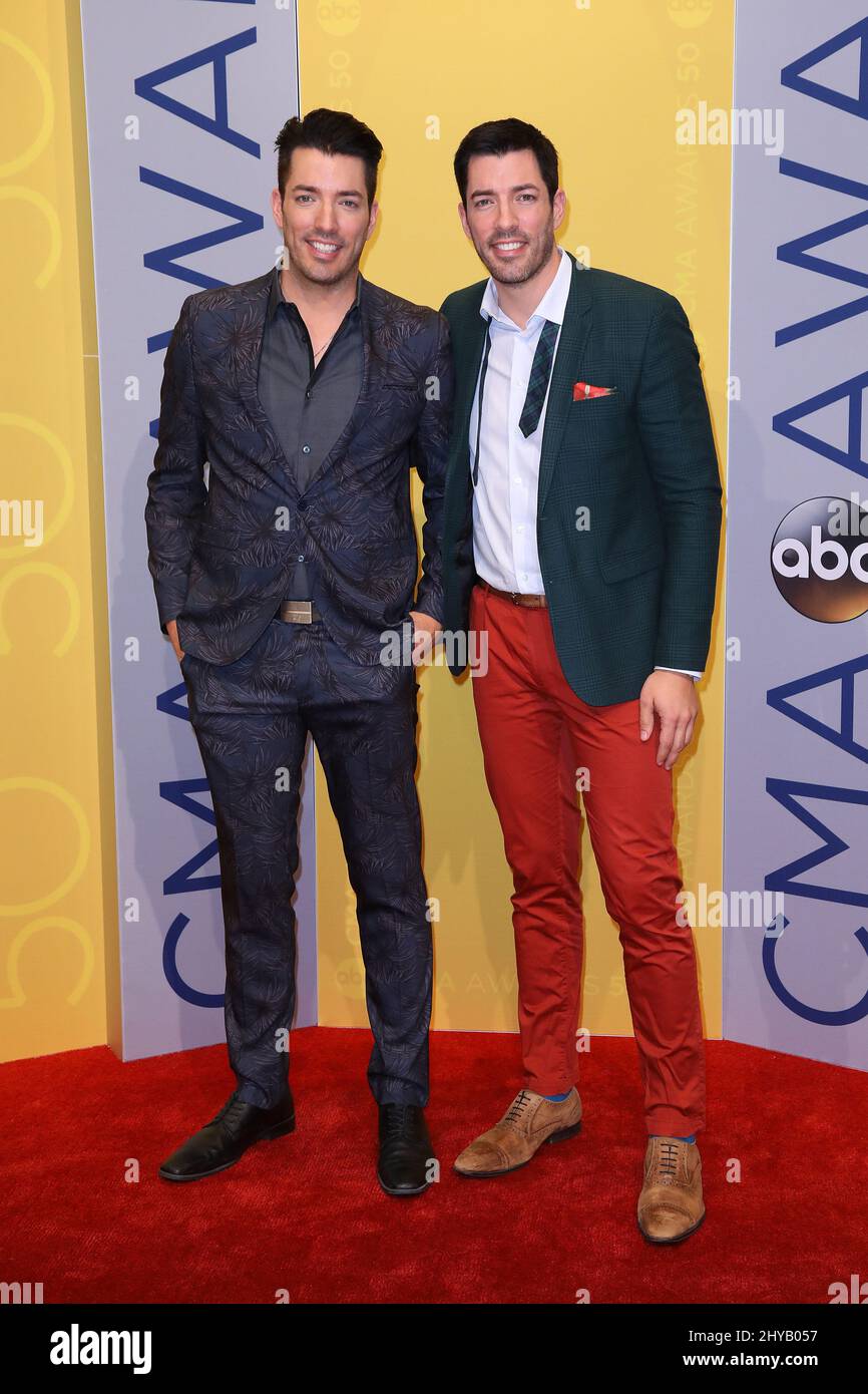 The Scott Brothers arrives at the 50th Annual CMA Awards held at the