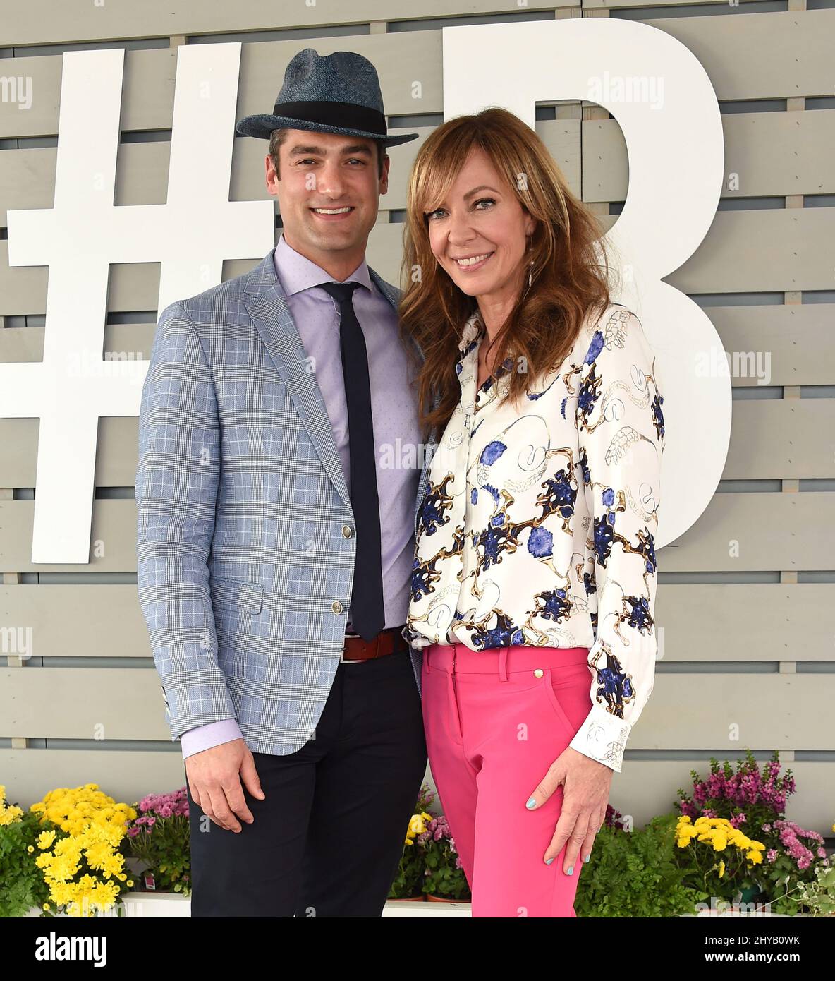Allison Janney and Philip Joncas attends the 33rd running of the Breeders'Cup World Championships, one of Thoroughbred racing's most prestigious international events held at Santa Anita Park Stock Photo