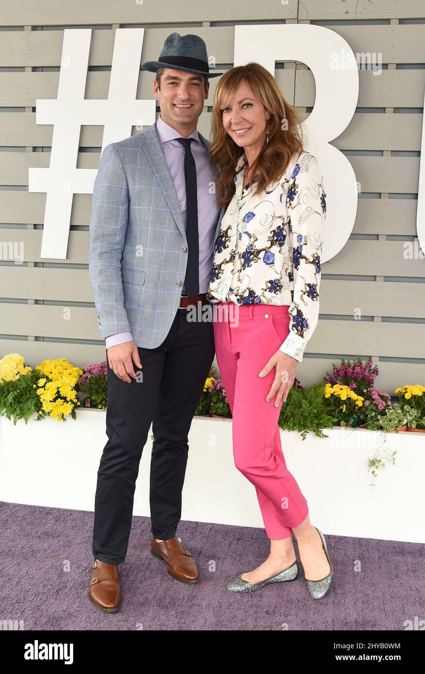 Allison Janney and Philip Joncas attends the 33rd running of the Breeders'Cup World Championships, one of Thoroughbred racing's most prestigious international events held at Santa Anita Park Stock Photo