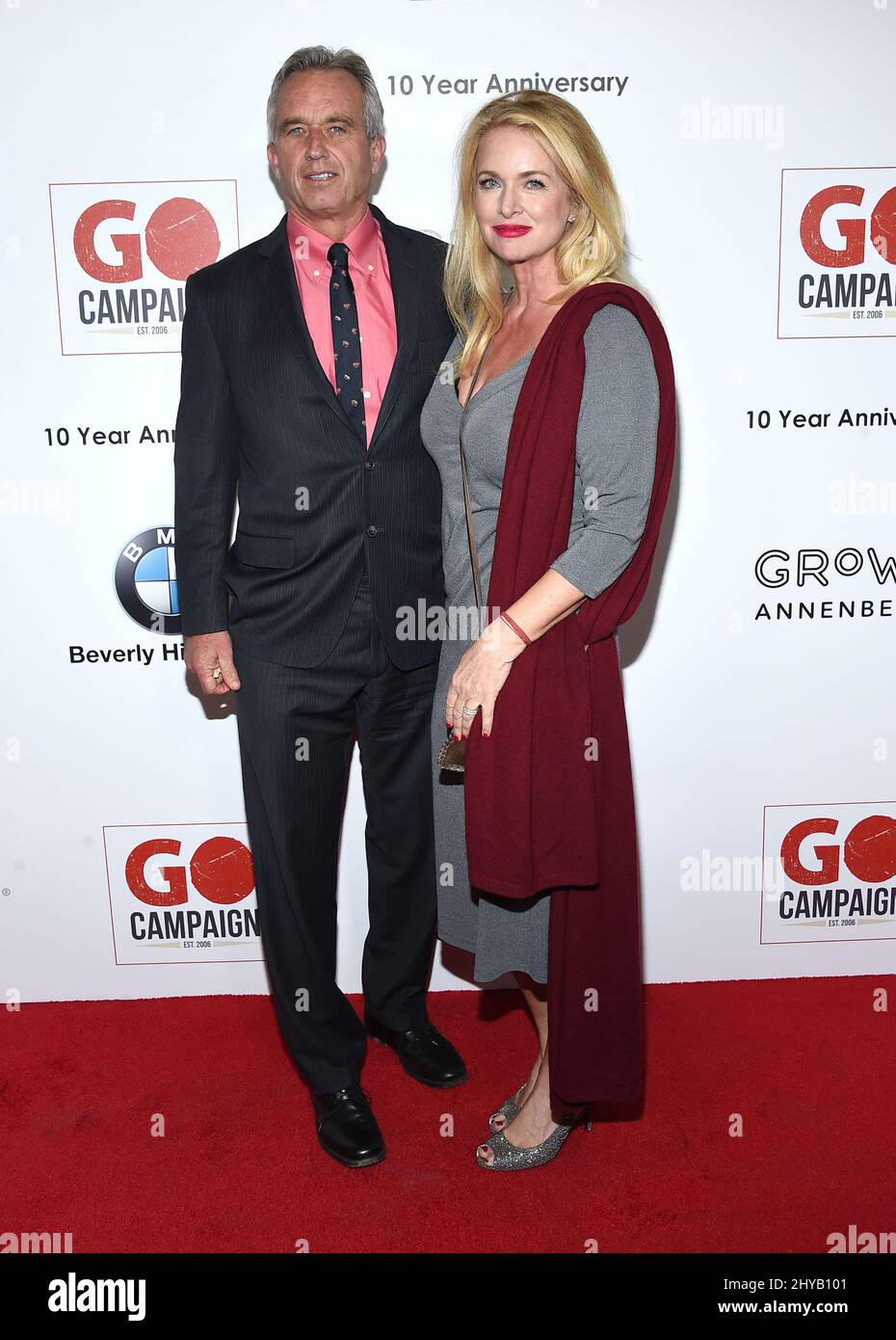 Robert F. Kennedy Jr. and Donna Dixon attends the 10th Annual GO Campaign Gala held at Manuela at Hauser Wirth & Schimmel. GO Campaign champions local heroes around the world who are improving the lives of orphans and vulnerable children. Stock Photo
