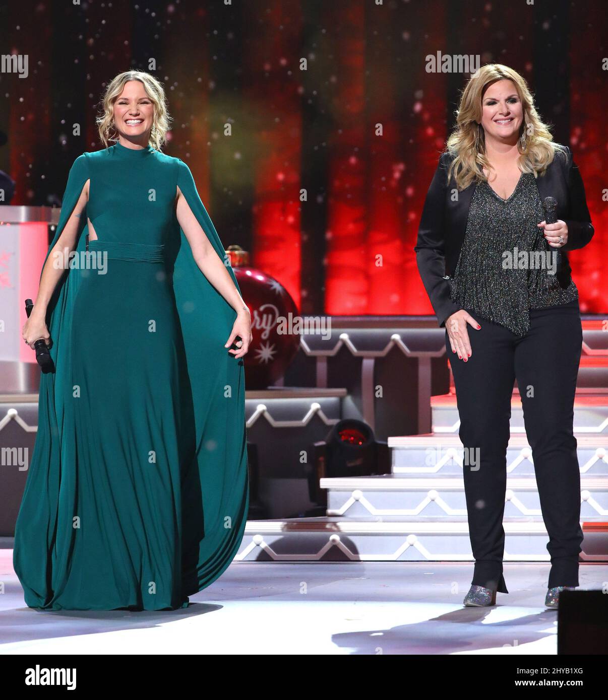 Jennifer Nettles and Trisha Yearwood during the CMA Country Christmas