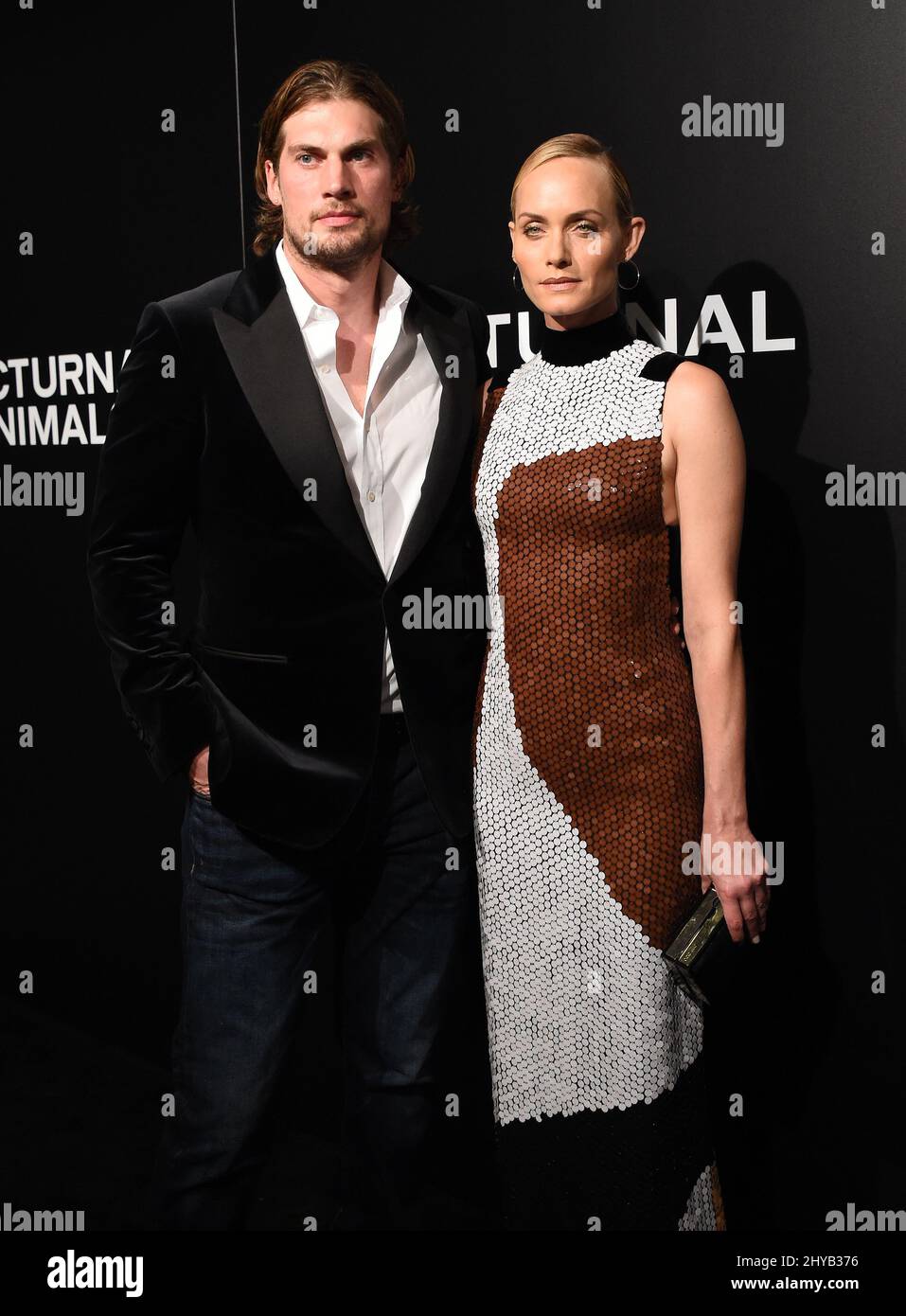 Amber Valletta and Christian McCaw arriving to the "Nocturnal Animals
