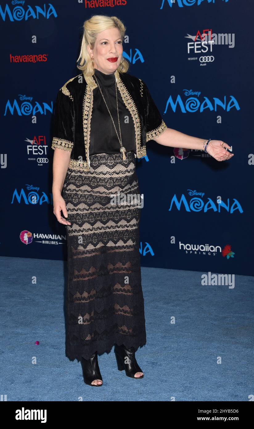 Tori Spelling attending the Premiere of Moana in Los Angeles