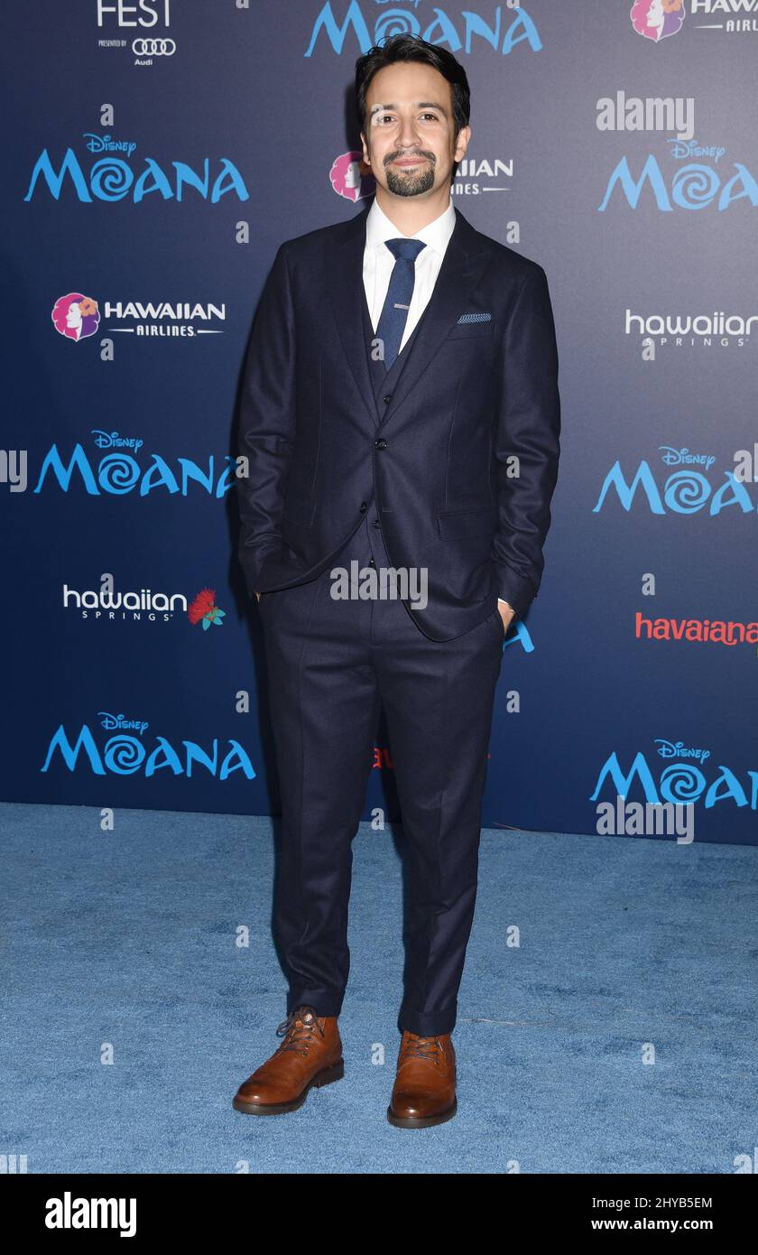 Lin-Manuel Miranda attending the Premiere of 'Moana' in Los Angeles Stock Photo