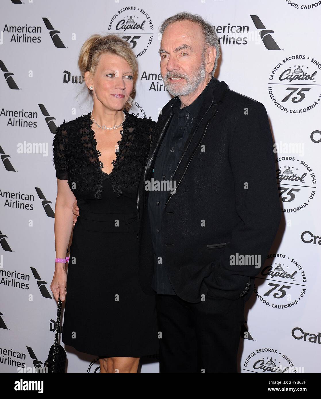 Neil Diamond, Katie McNeil attending the Capitol Records 75th